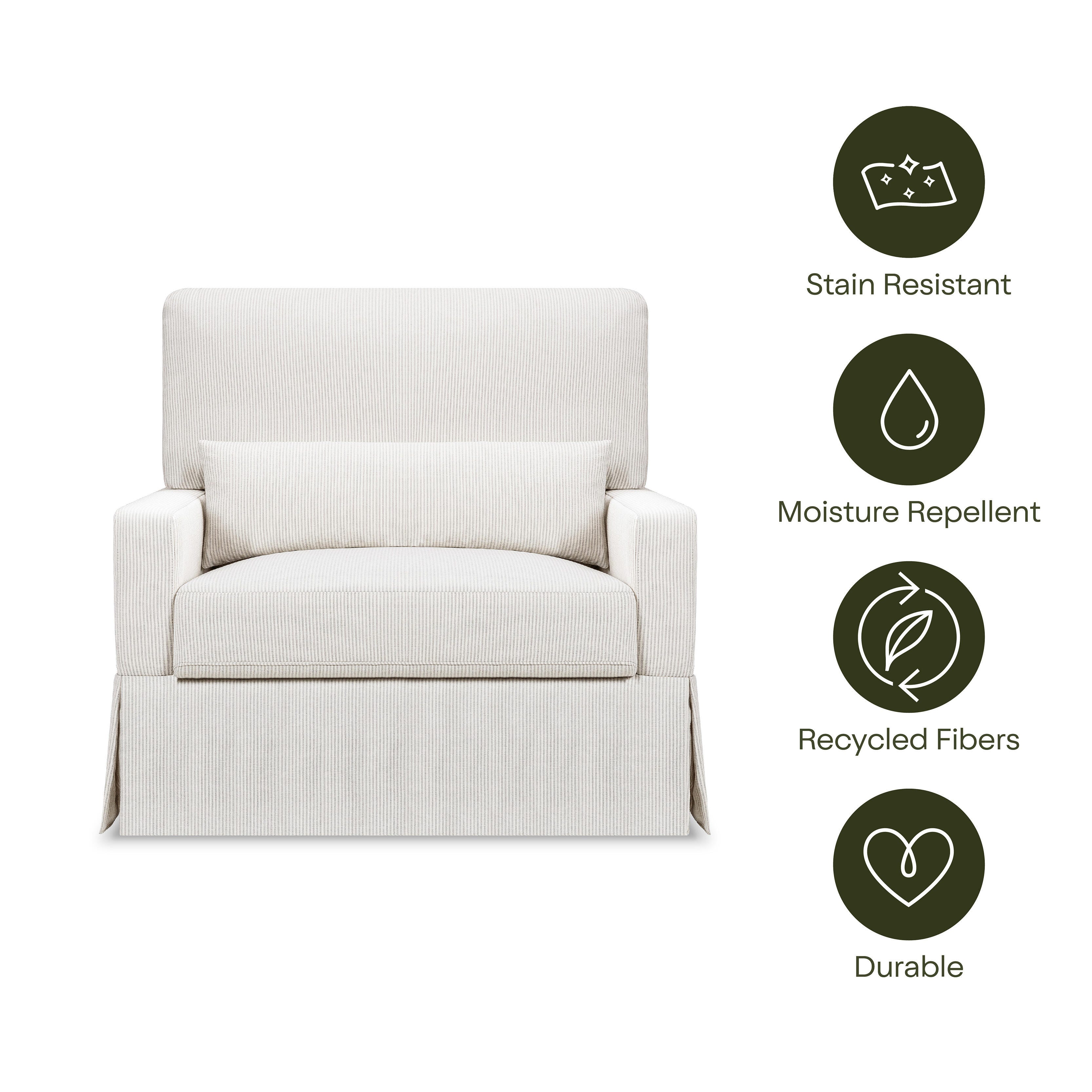 Namesake Crawford Pillowback Chair and a Half Comfort Swivel Glider, , large