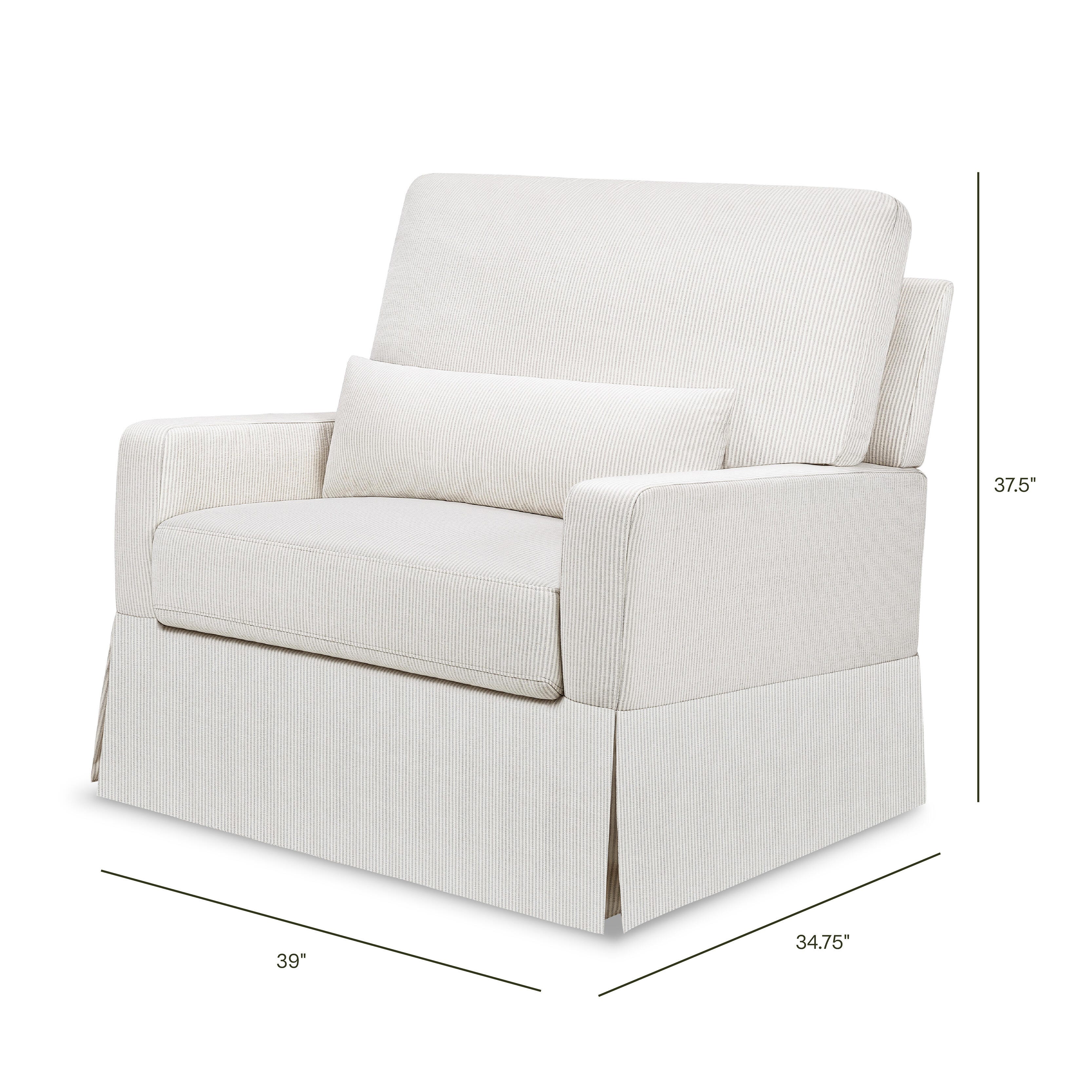 Namesake Crawford Pillowback Chair and a Half Comfort Swivel Glider, , large