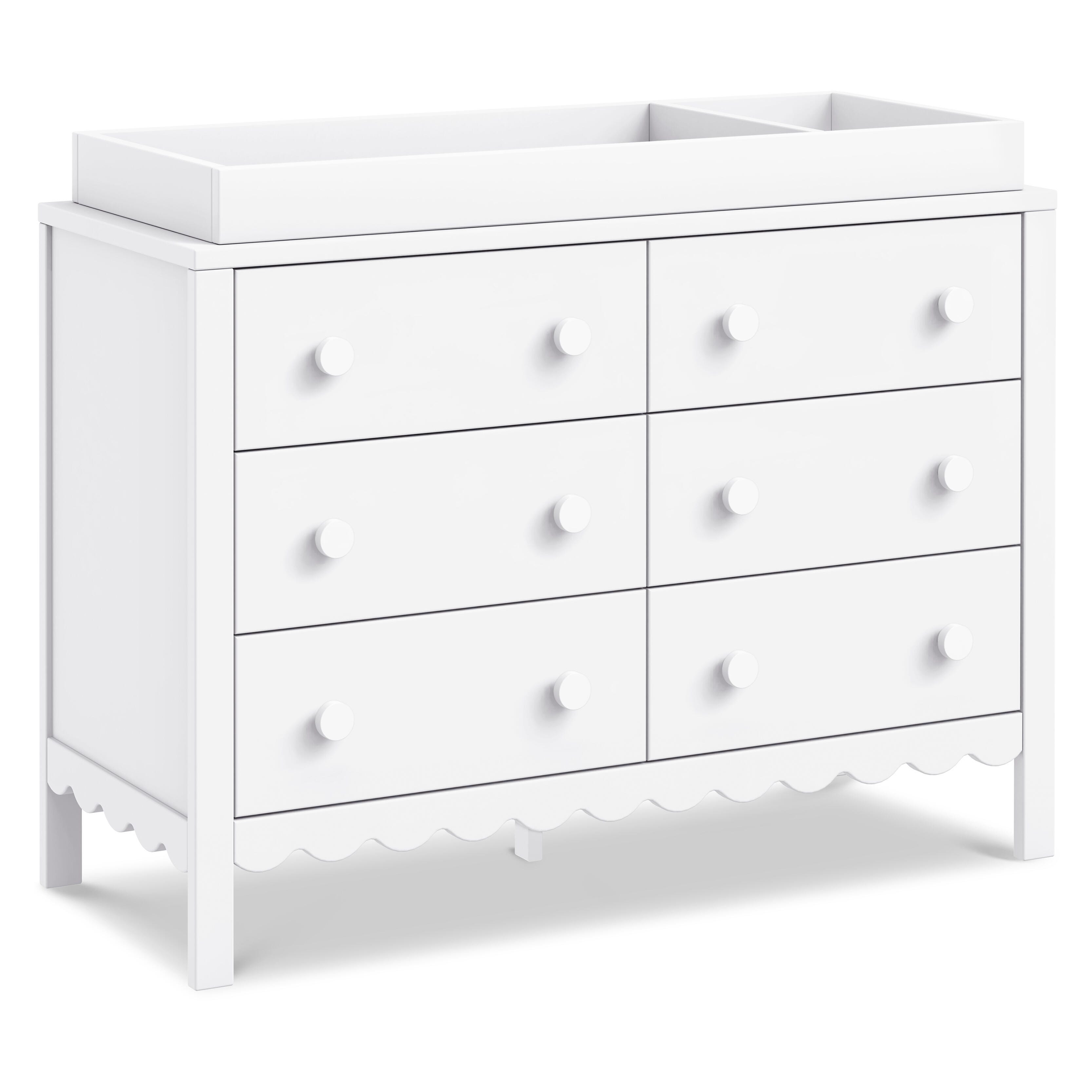 scalloped dresser Emmeline 6-Drawer  Modway or even media accessories when used as a TV stand for a wall Henley Scalloped Edge 6 Drawer