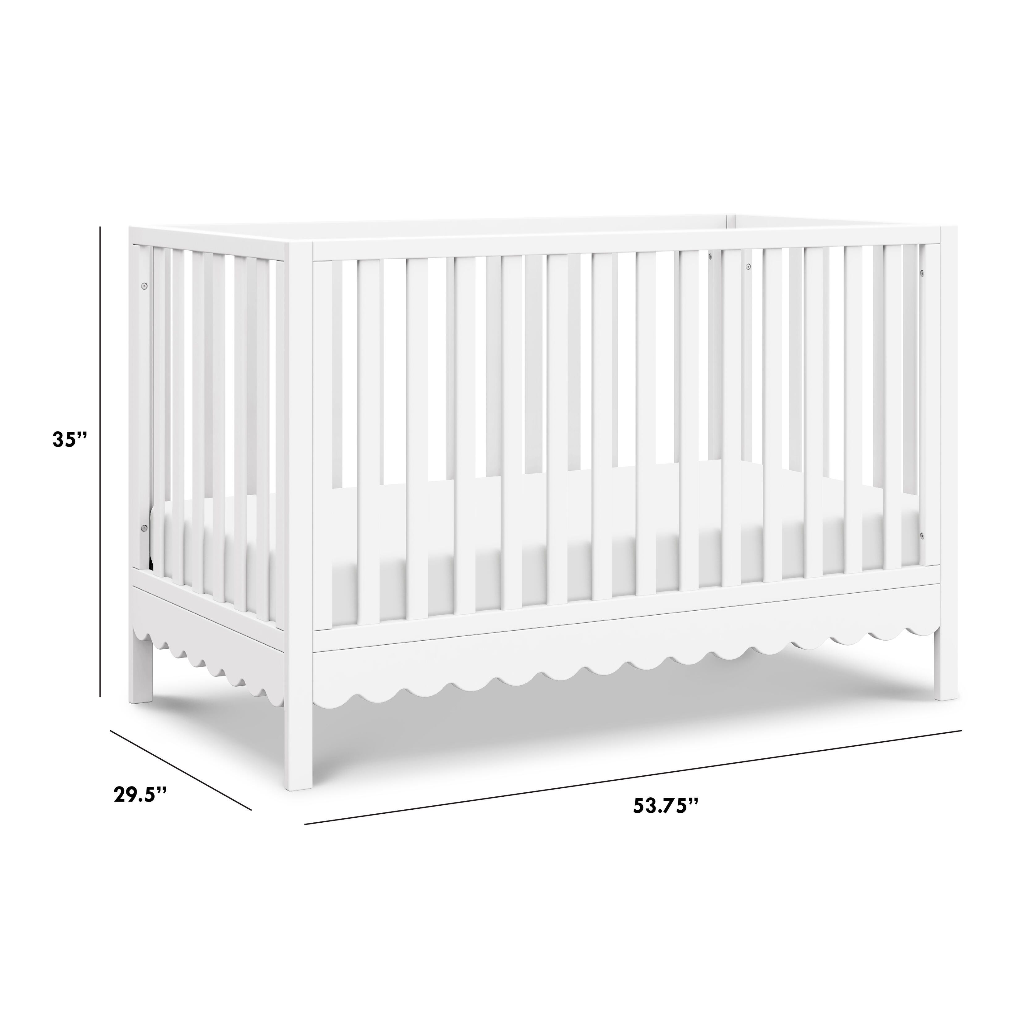 daVinci Sammy Scallop 4-in-1  Convertible Crib, White, large