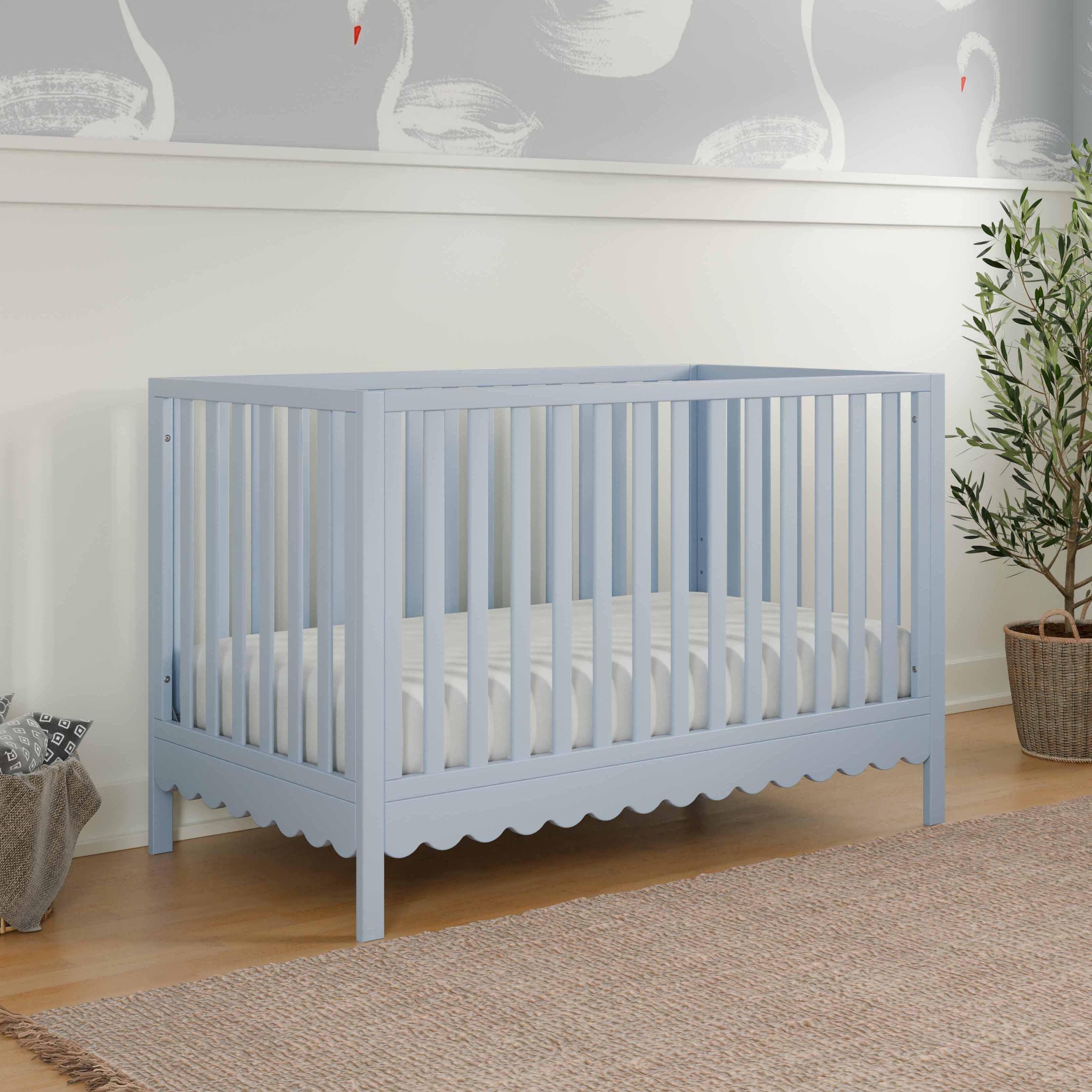 blue crib and dresser set Classic Light Blue Toile Bedding Set