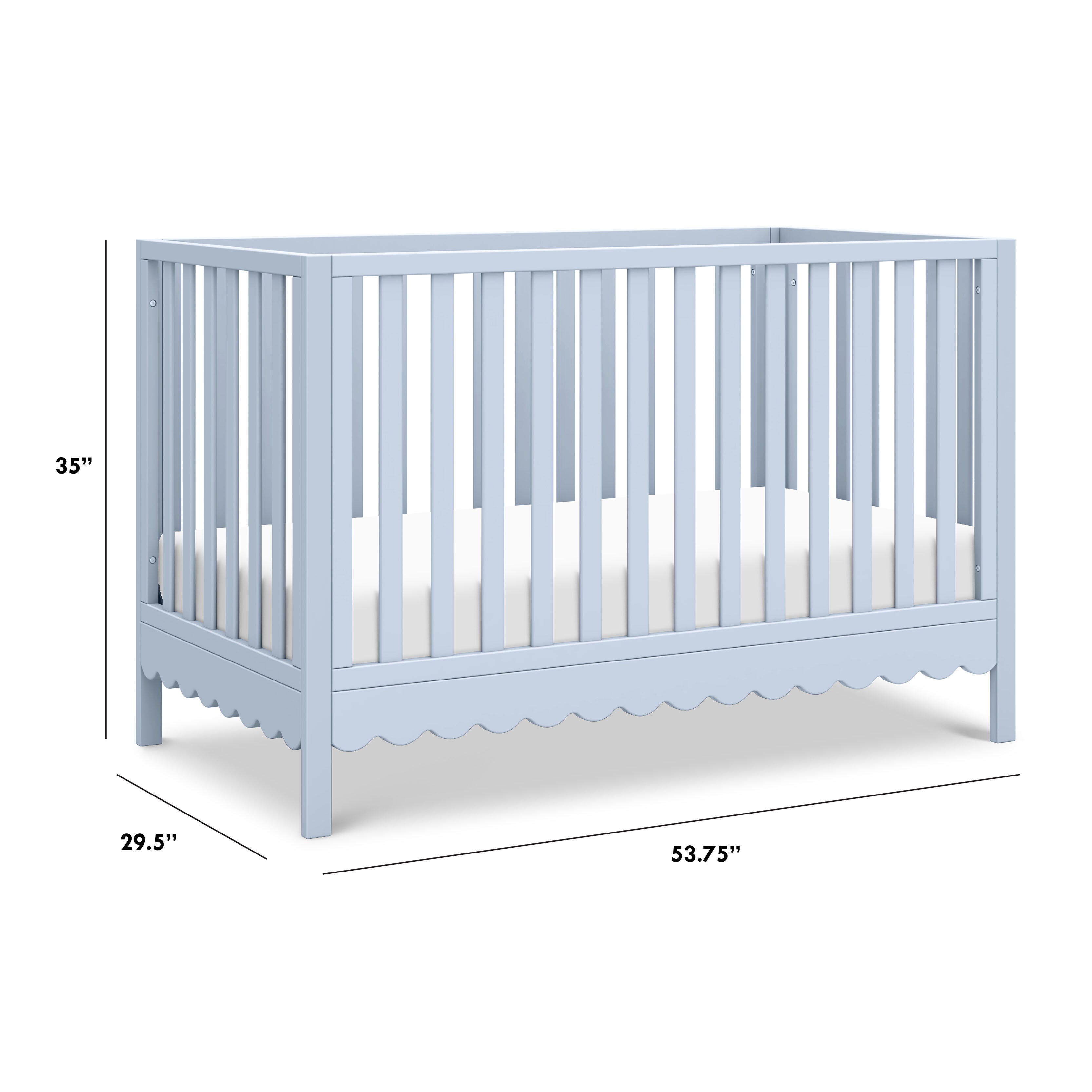 daVinci Sammy Scallop 4-in-1  Convertible Crib, Powder Blue, large