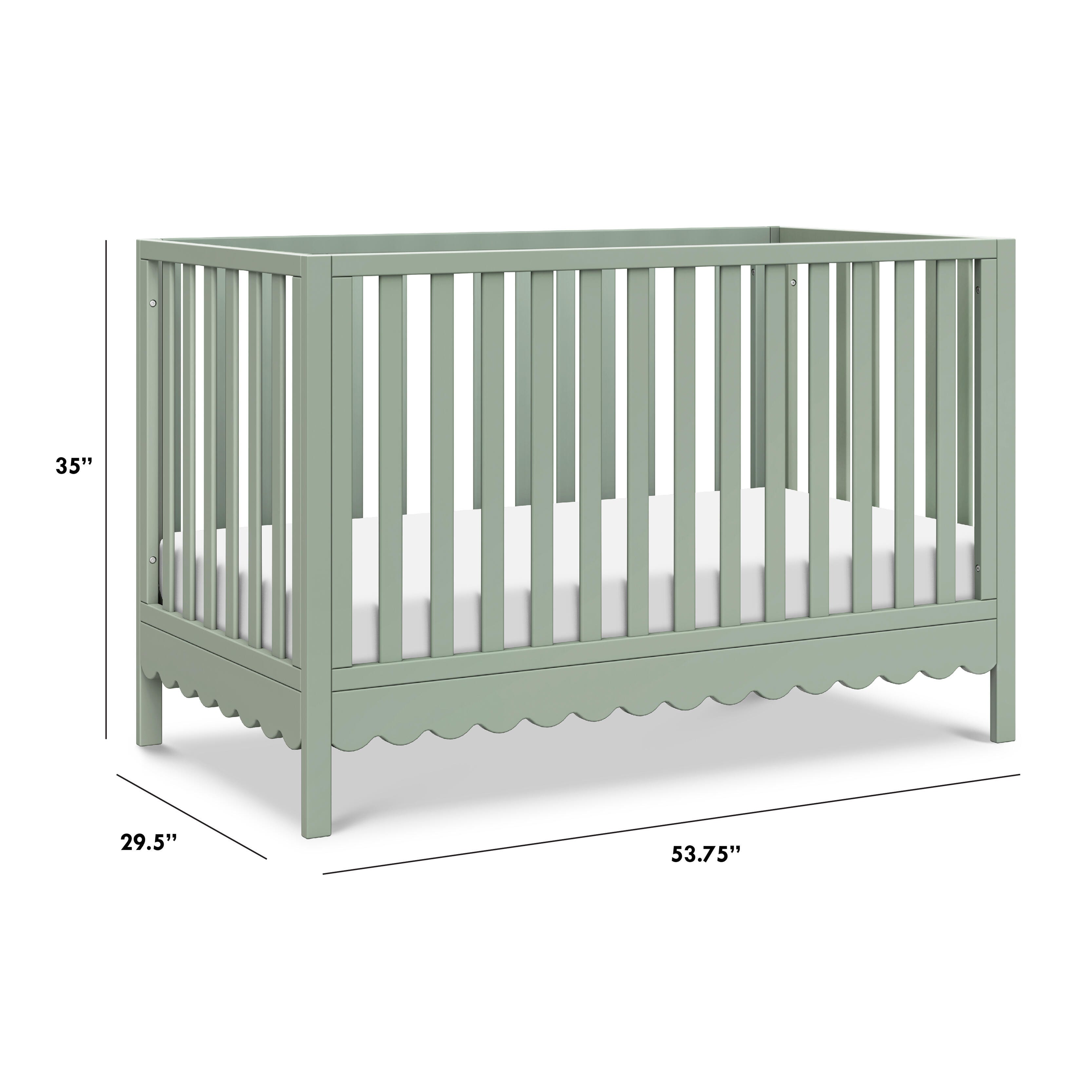 daVinci Sammy Scallop 4-in-1  Convertible Crib, Light Sage, large