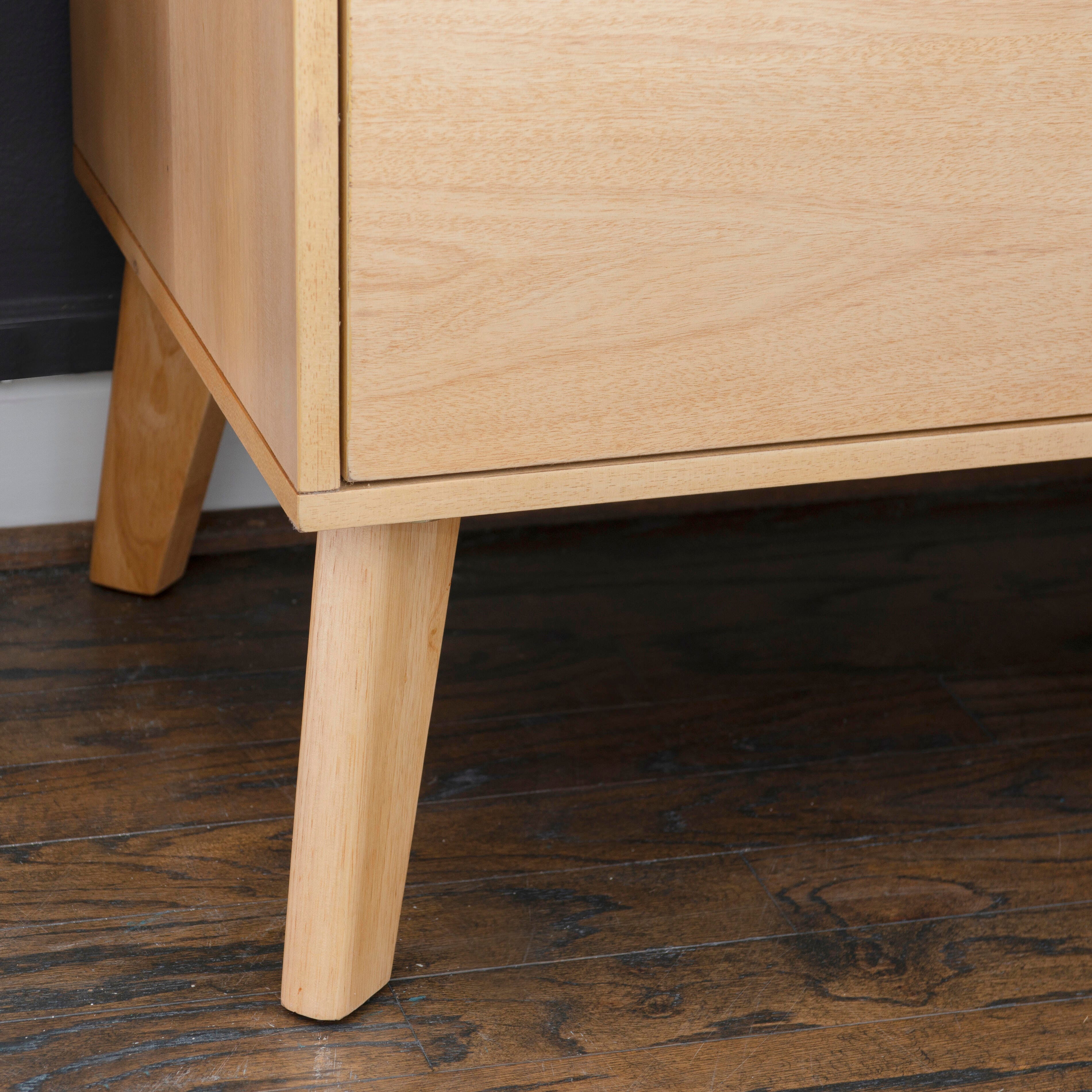 Linon Kade 25" 2 Drawer Nightstand, Natural, large