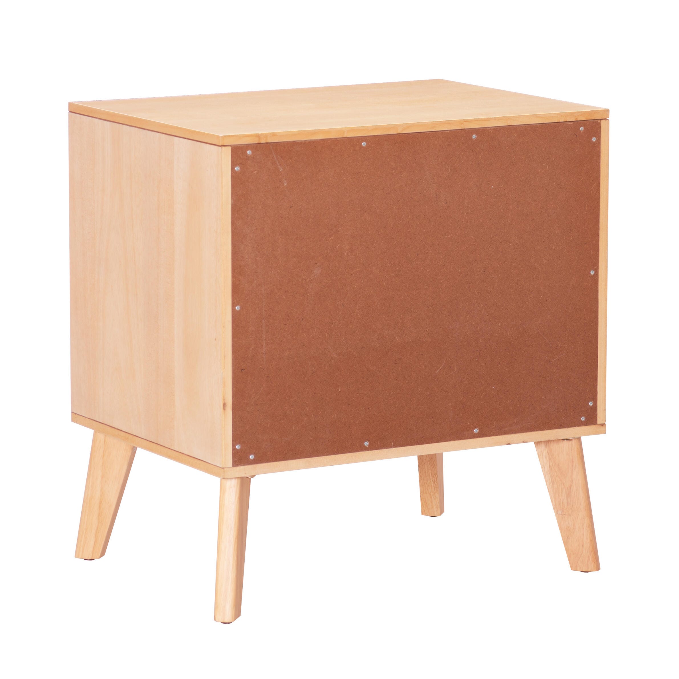 Linon Kade 25" 2 Drawer Nightstand, Natural, large