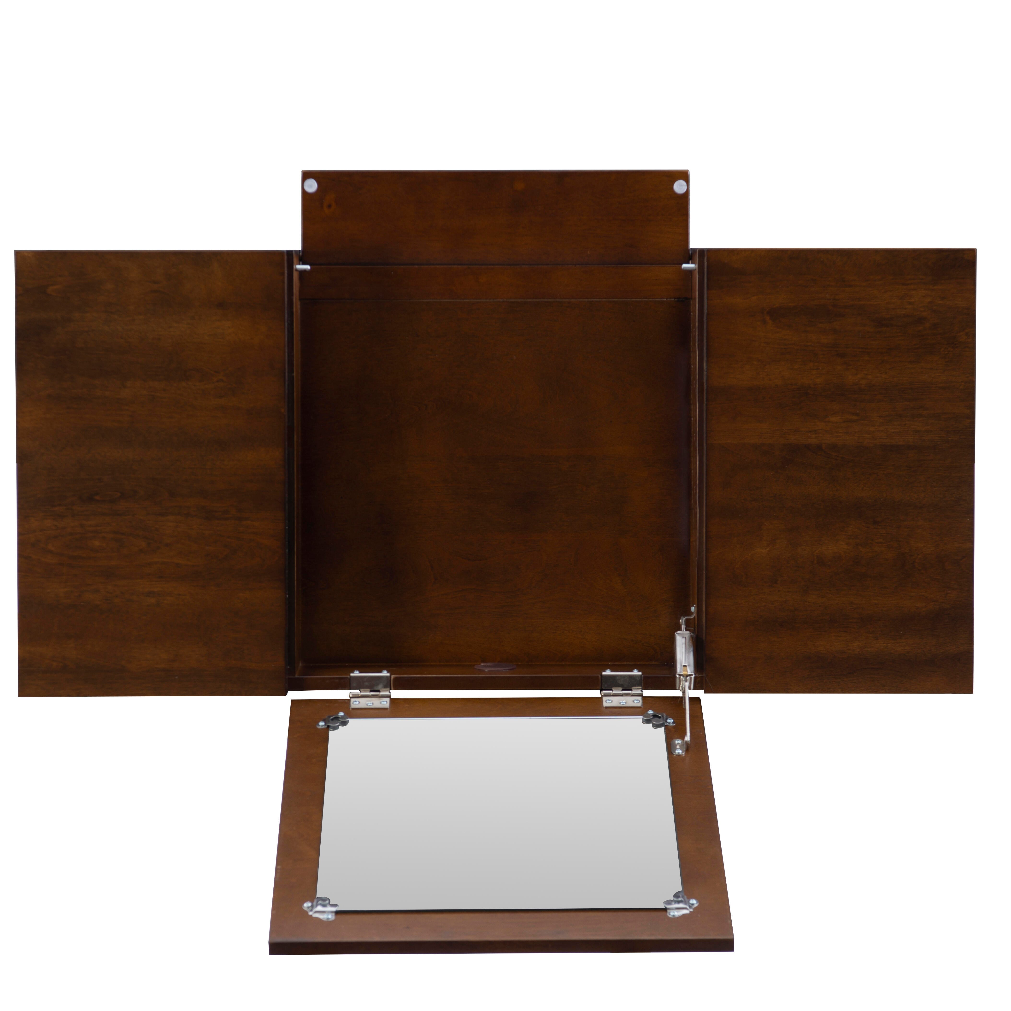 Linon Carson Cane Front Vanity Set with stool, , large