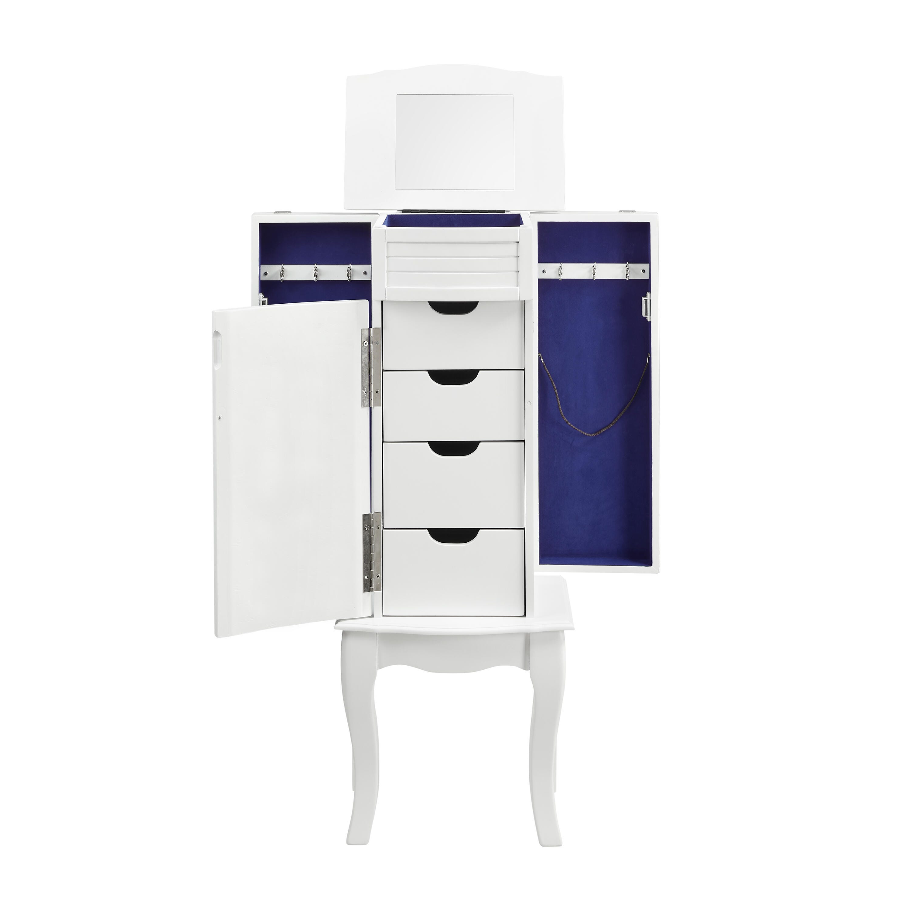 Linon Elise Jewelry 4 Drawer Armoire, , large