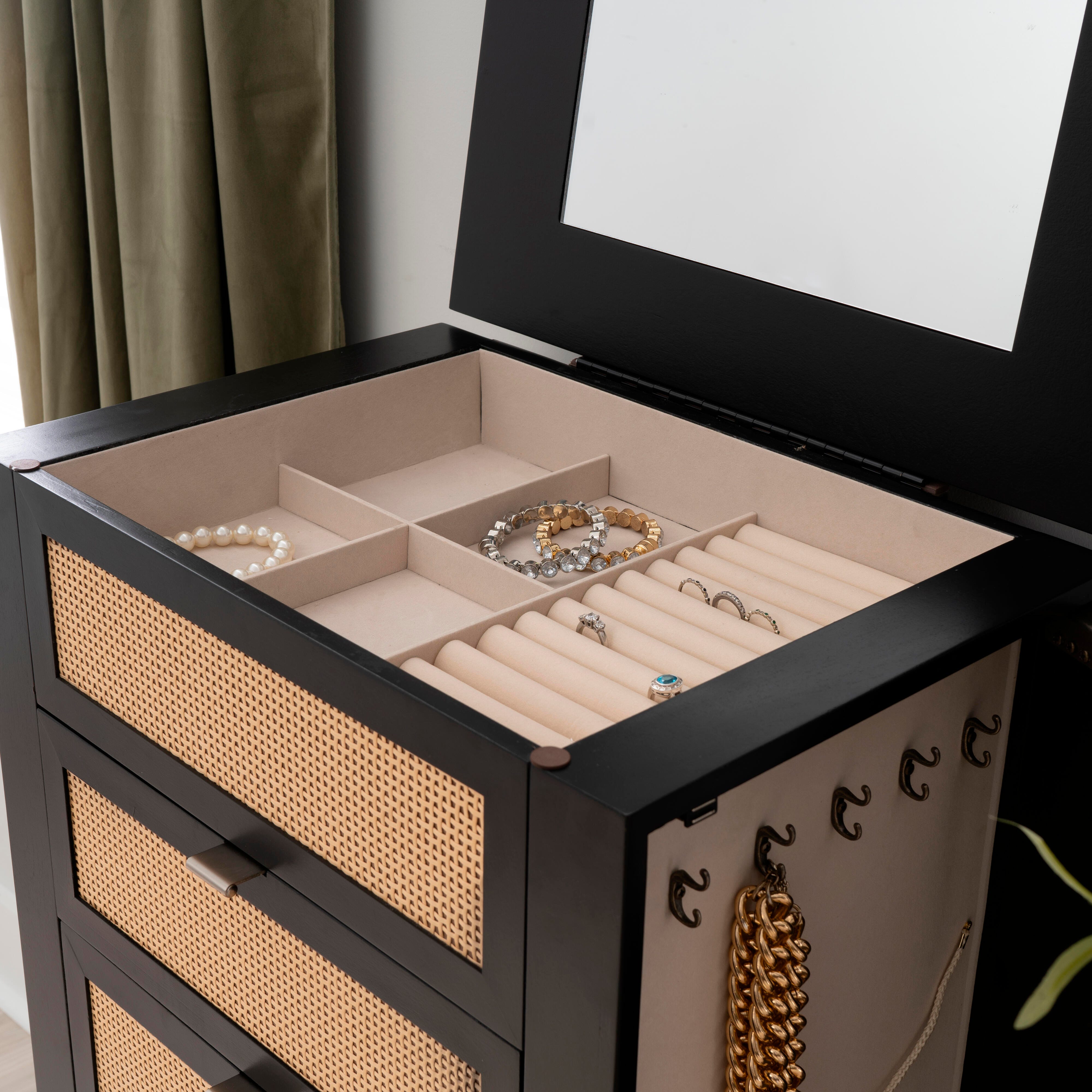 Linon Mila Jewelry 5 Drawer Armoire | Ashley