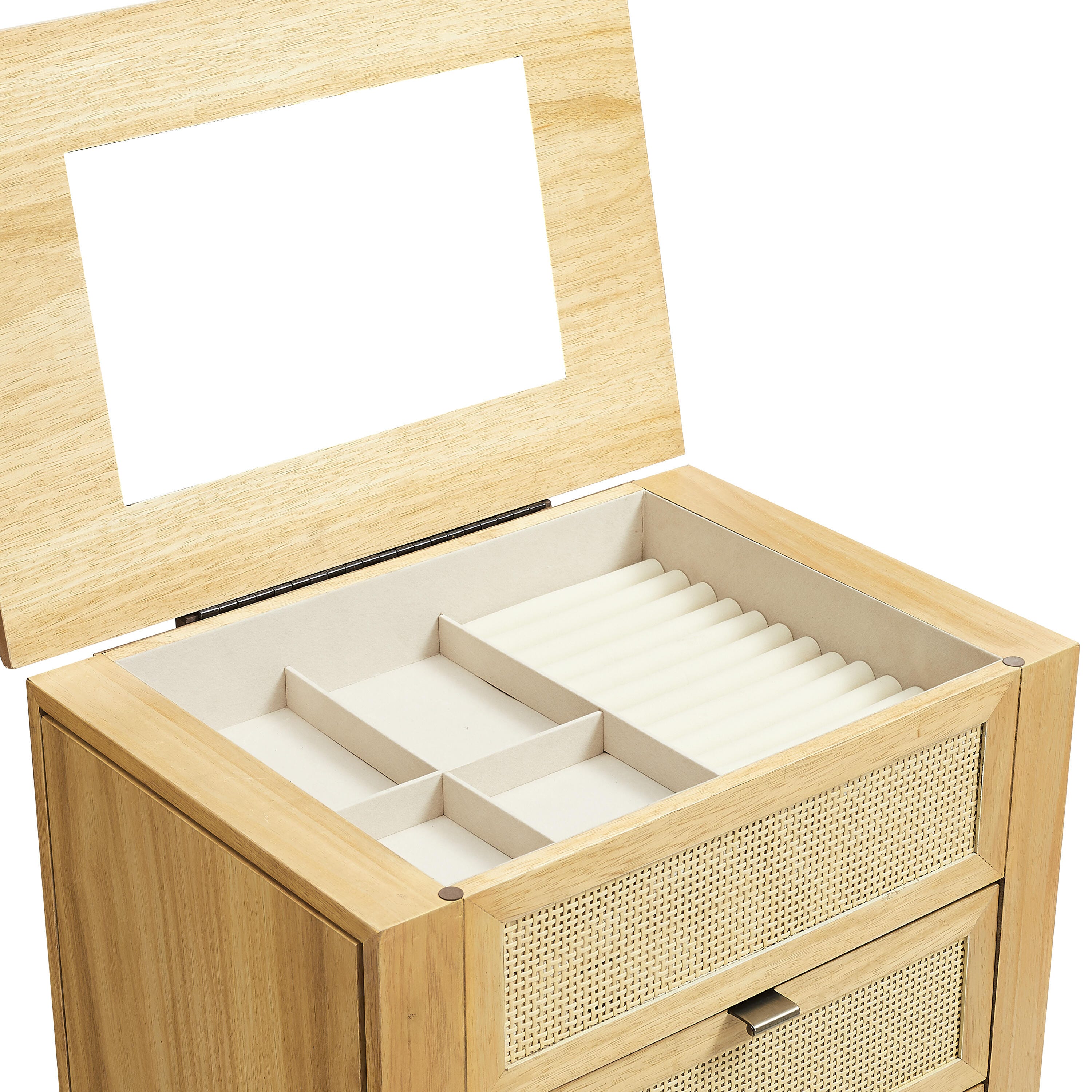 Linon Mila Jewelry 5 Drawer Armoire, , large
