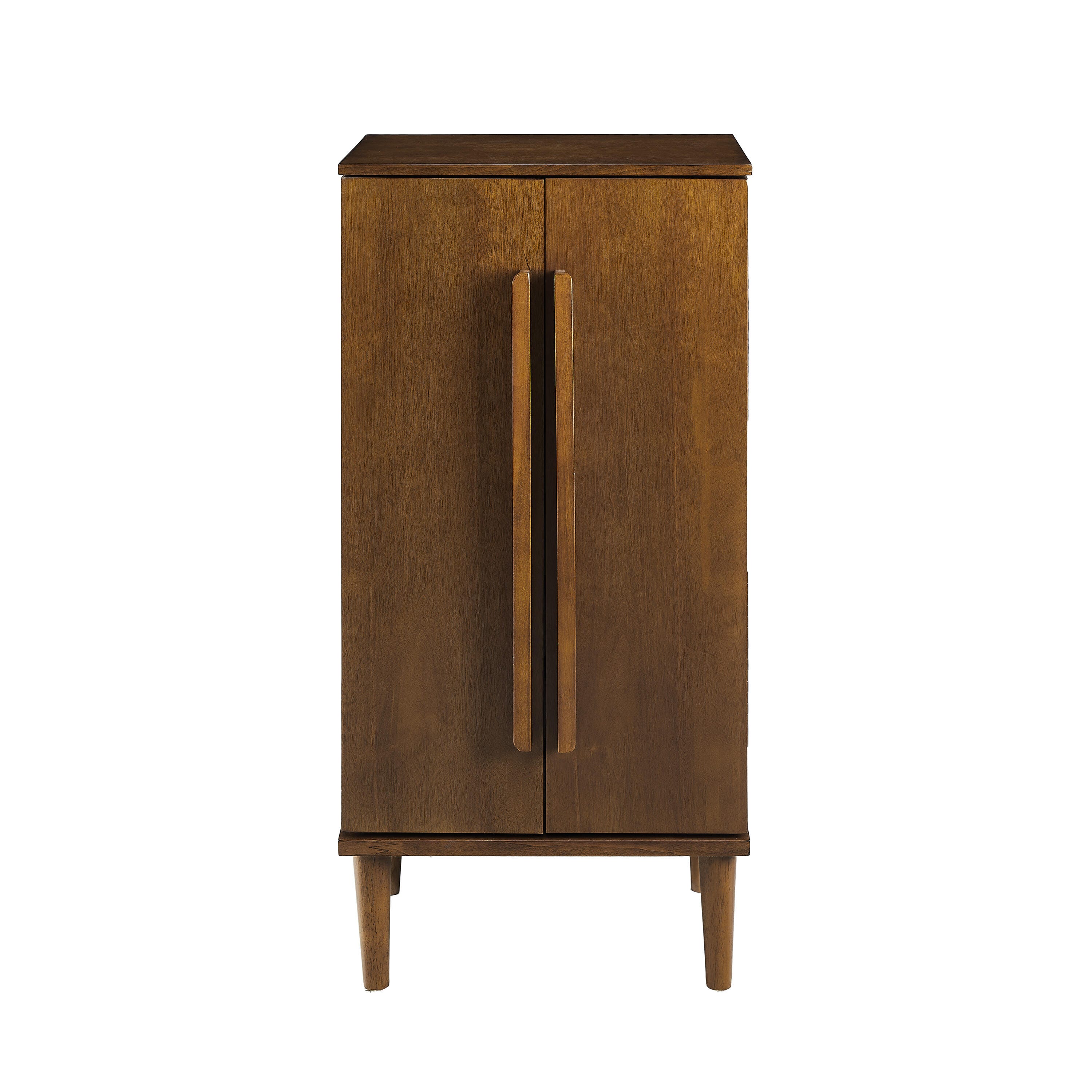 Linon Mina Jewelry 7 Drawer Armoire, Walnut, large