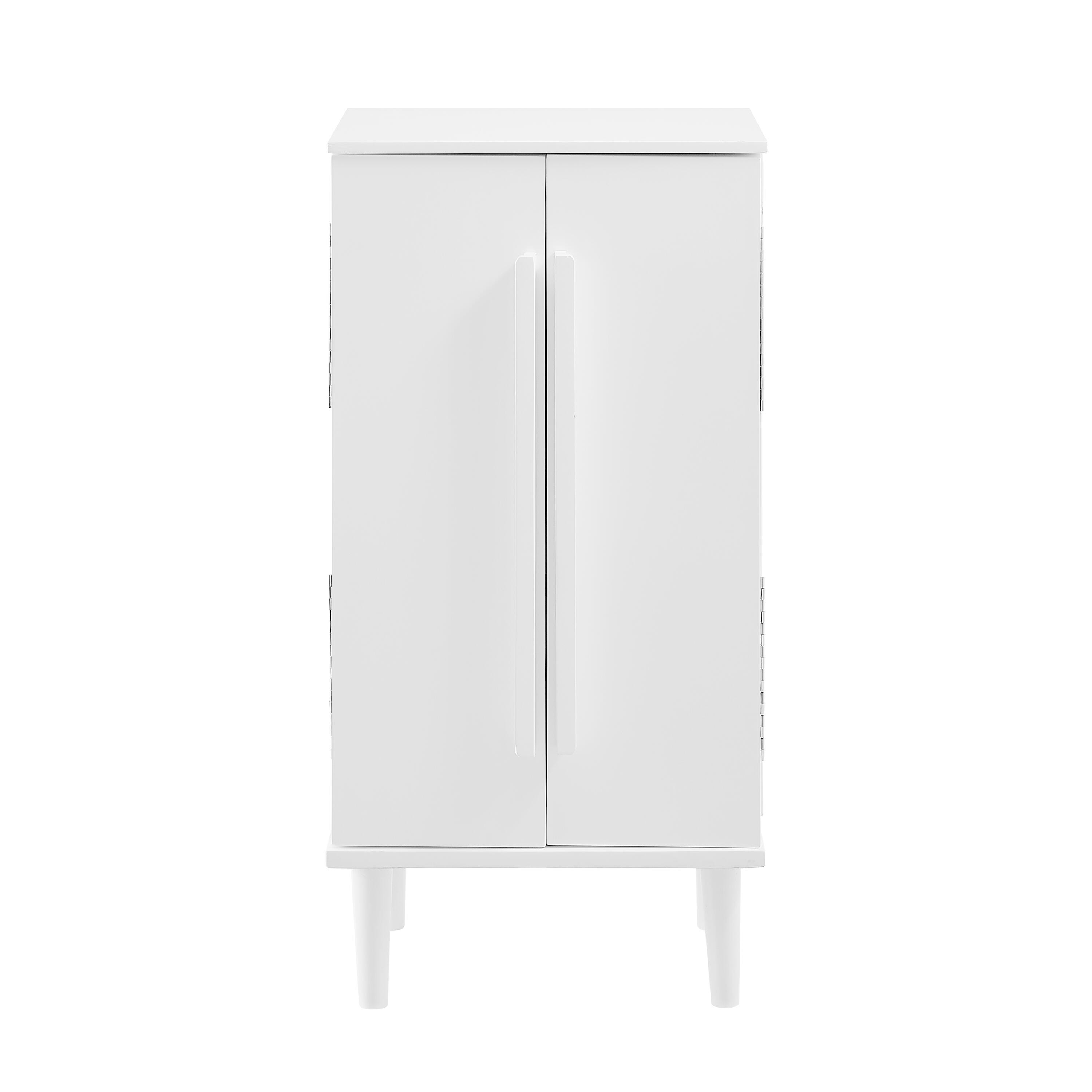Linon Mina Jewelry 7 Drawer Armoire, White, large