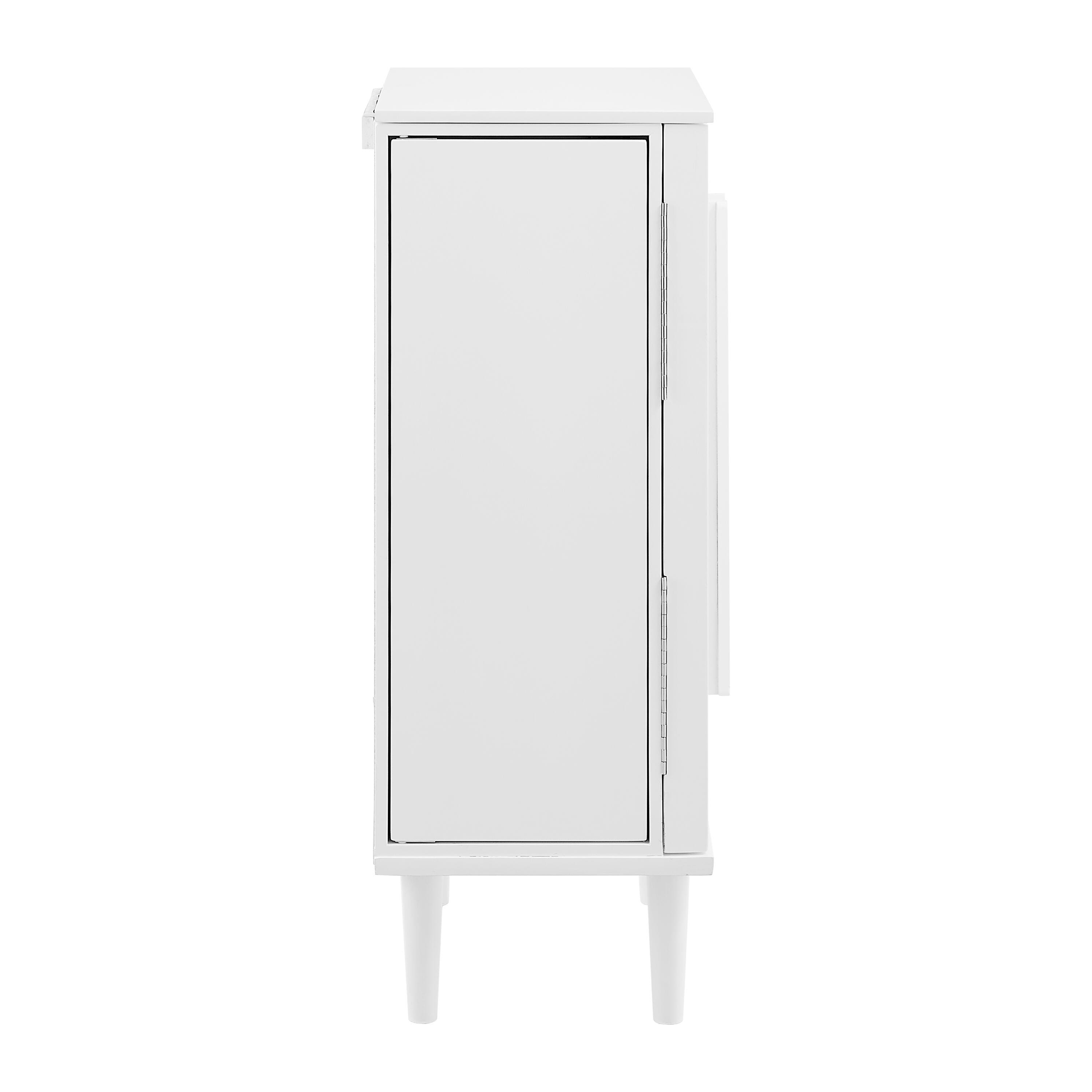 Linon Mina Jewelry 7 Drawer Armoire, White, large