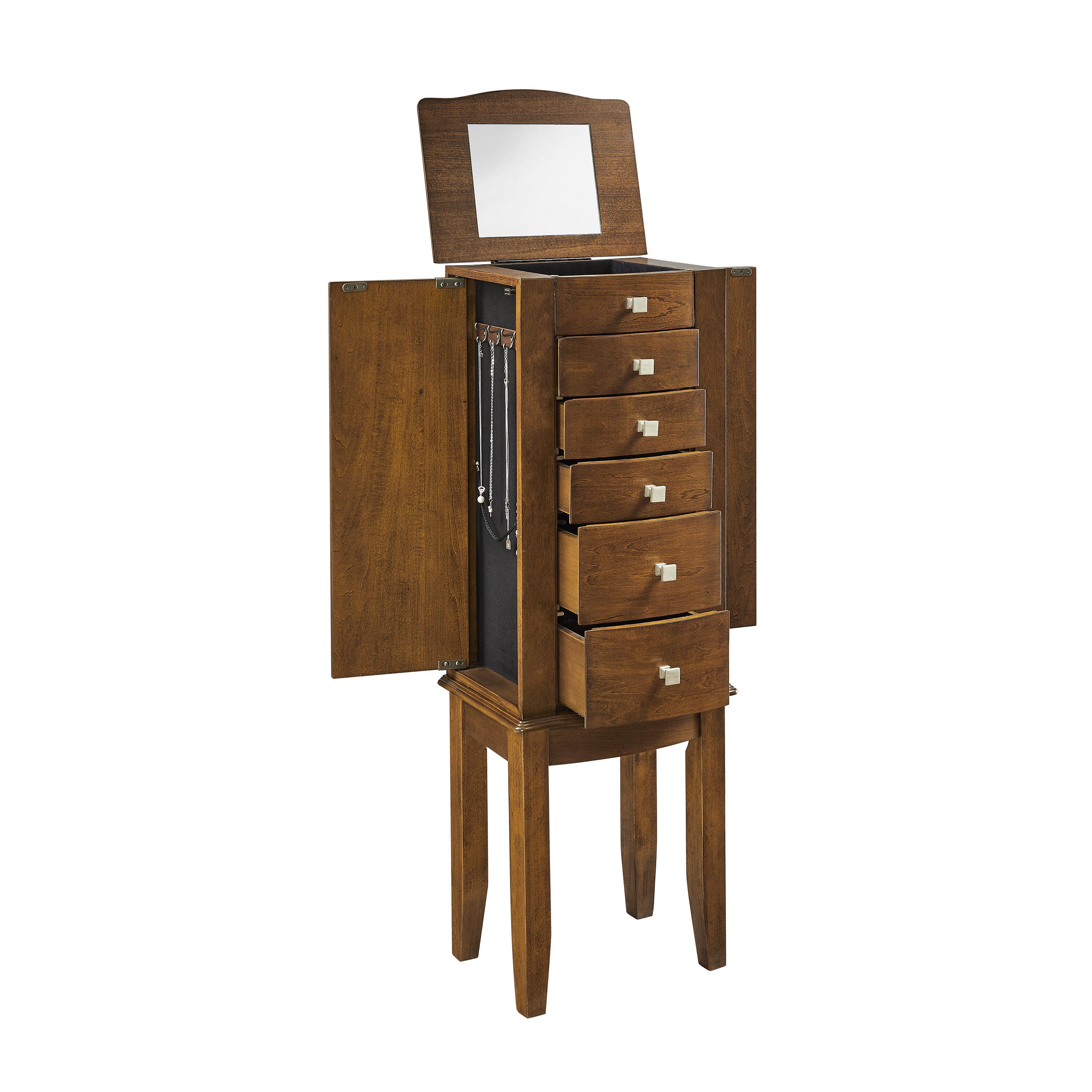 Linon Zaran Jewelry 5 Drawer Armoire, , large