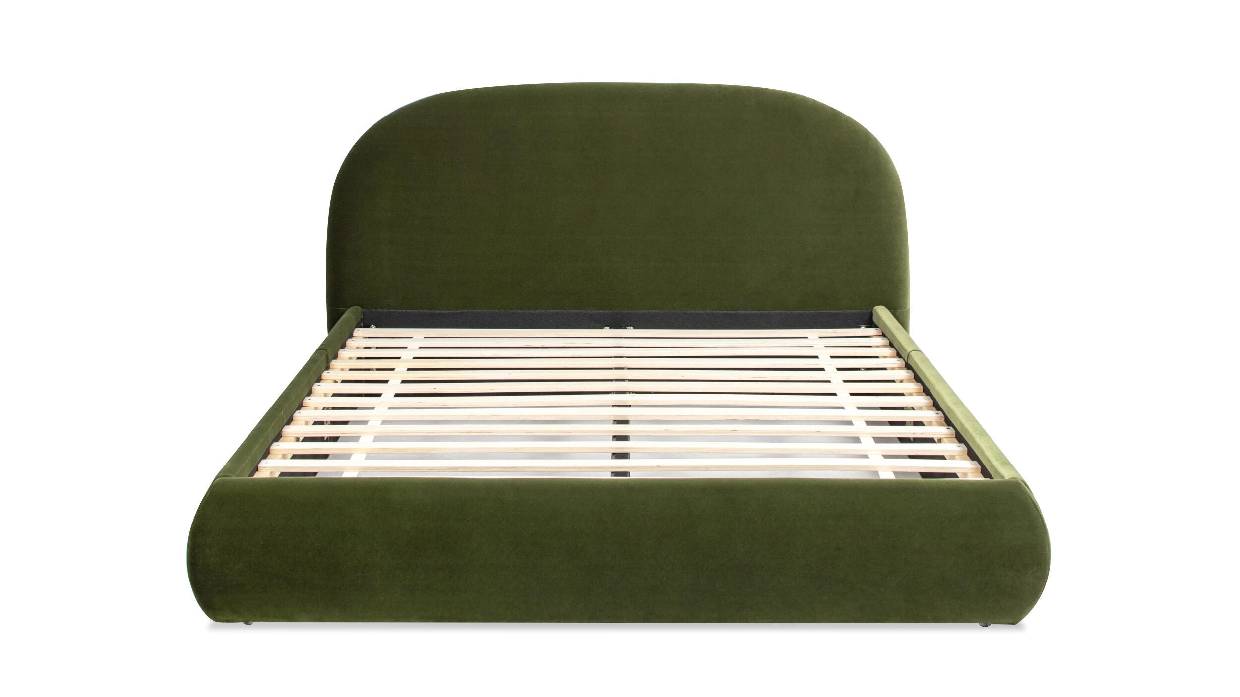 Jennifer Taylor Home Archie Queen Upholstered Platform Bed, Olive Green, large