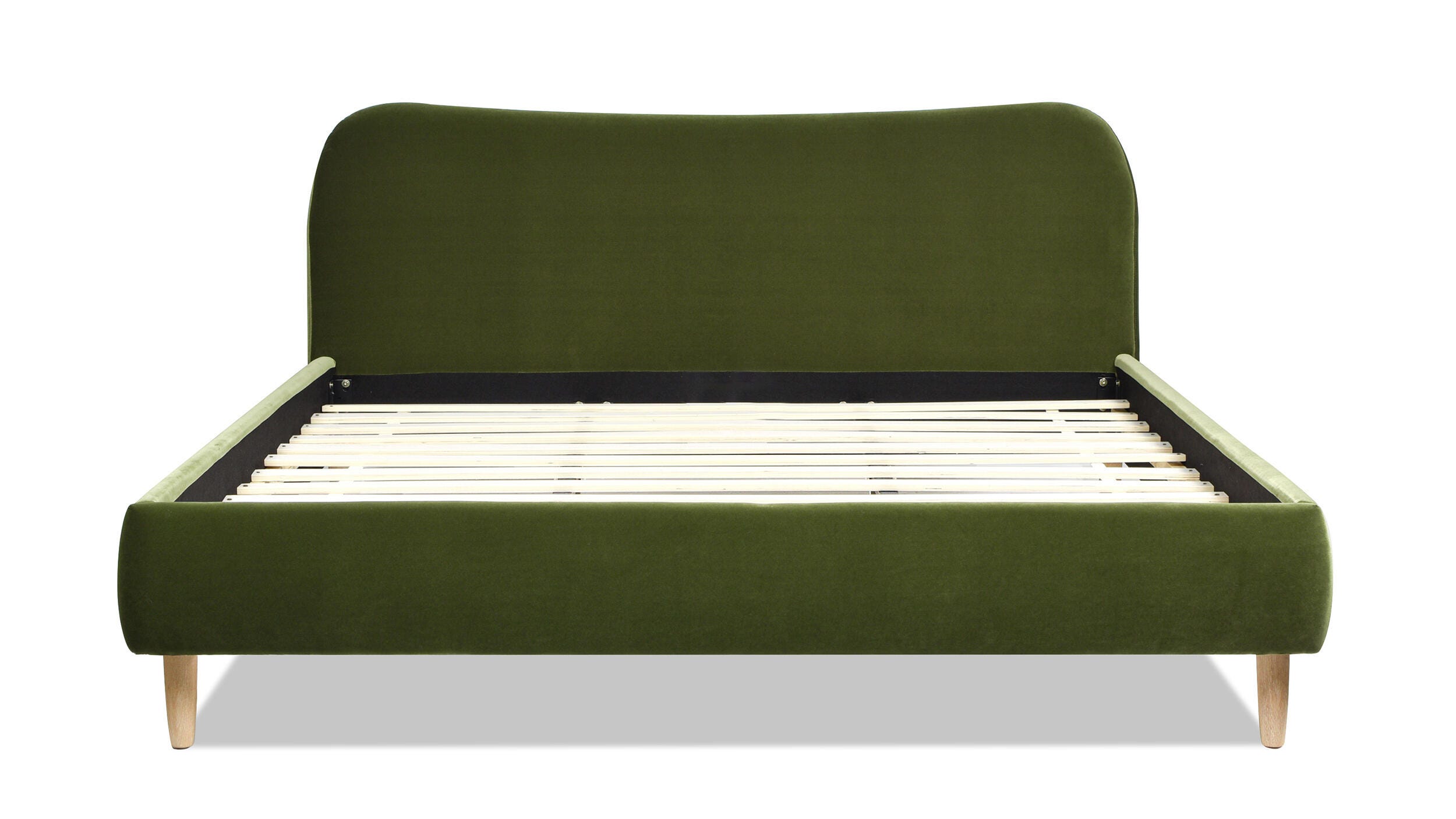 Jennifer Taylor Home Roman King Upholstered Platform Bed, Olive Green, large