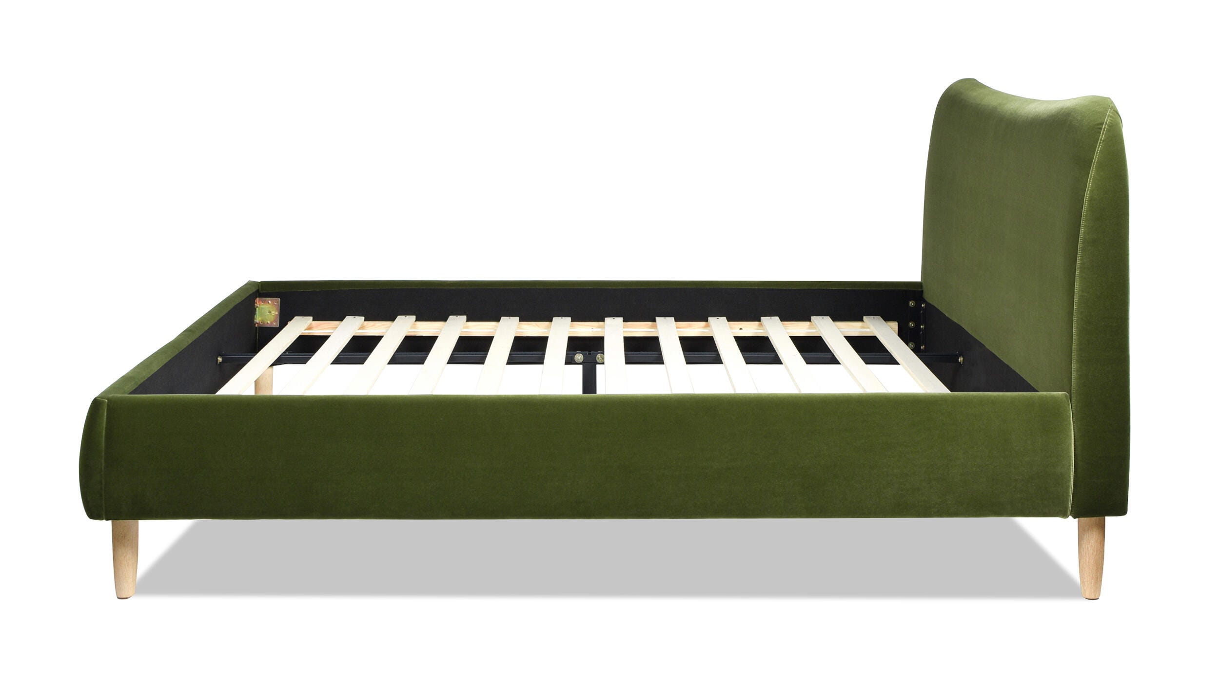 Jennifer Taylor Home Roman King Upholstered Platform Bed, Olive Green, large