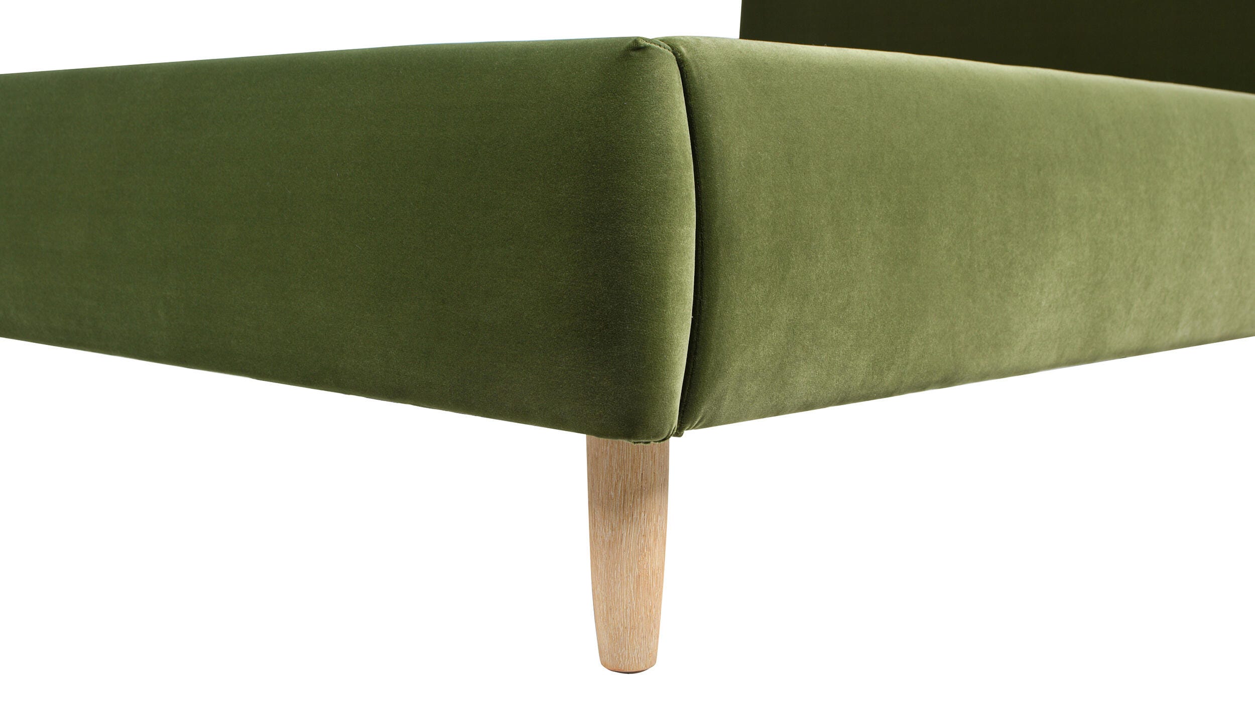 Jennifer Taylor Home Roman Queen Upholstered Platform Bed, Olive Green, large