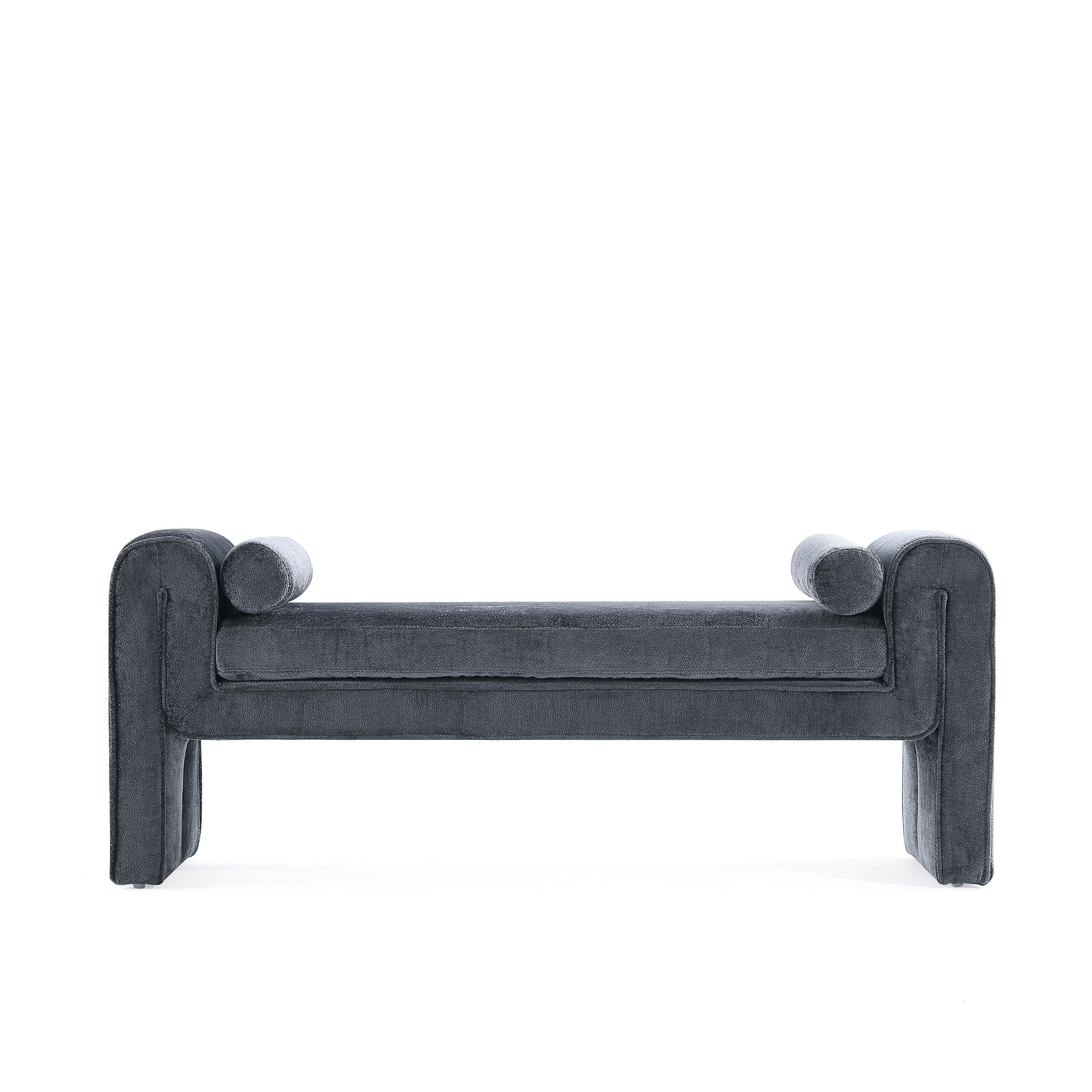 Manhattan Comfort Concord Bench, Black, large