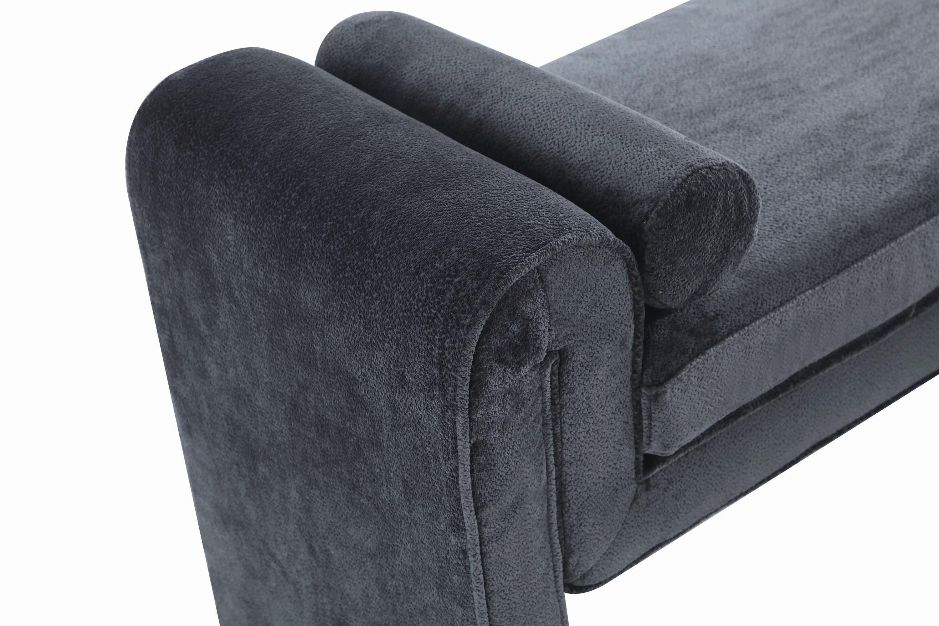 Manhattan Comfort Concord Bench, Black, large