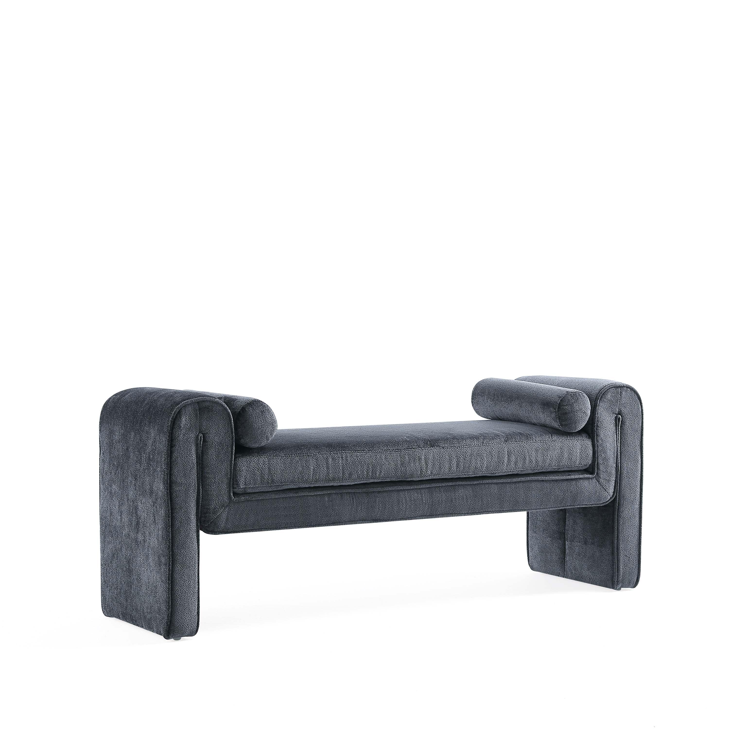 Manhattan Comfort Concord Bench, Black, large
