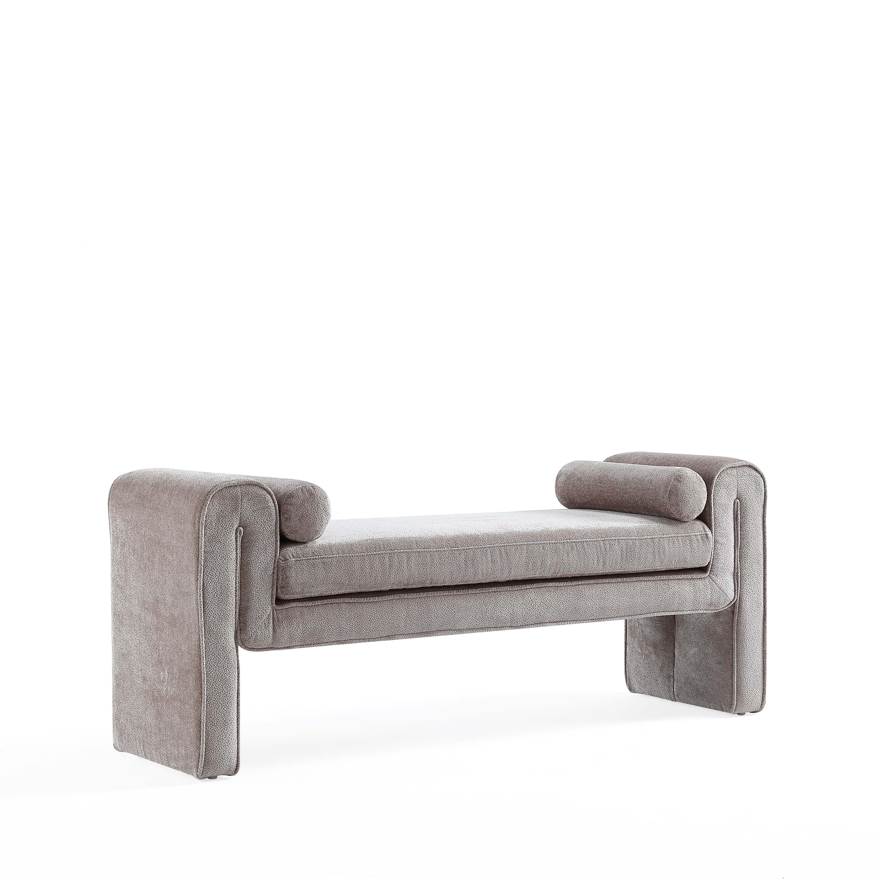 Manhattan Comfort Concord Bench, Dove, large
