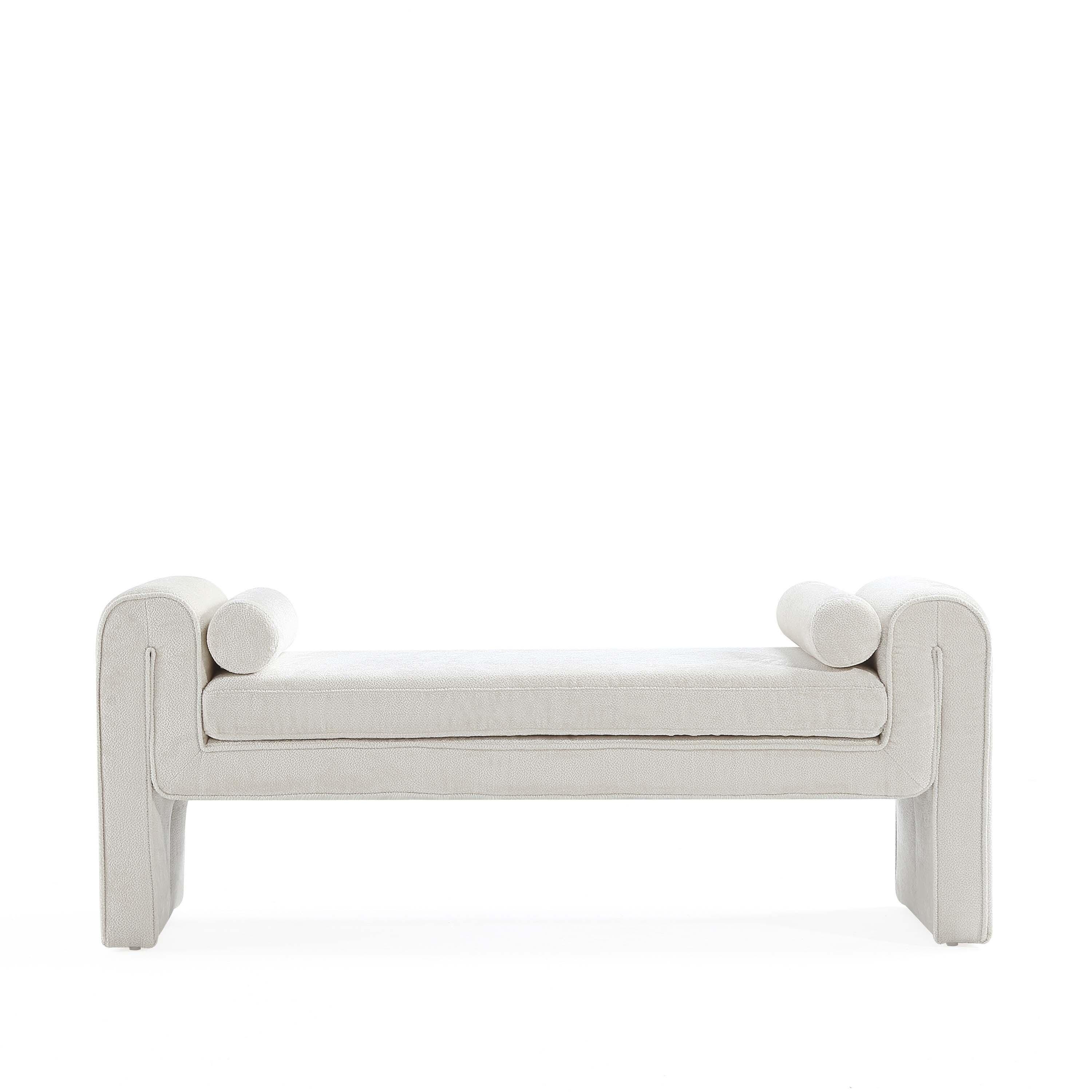 Manhattan Comfort Concord Bench, Ivory, large