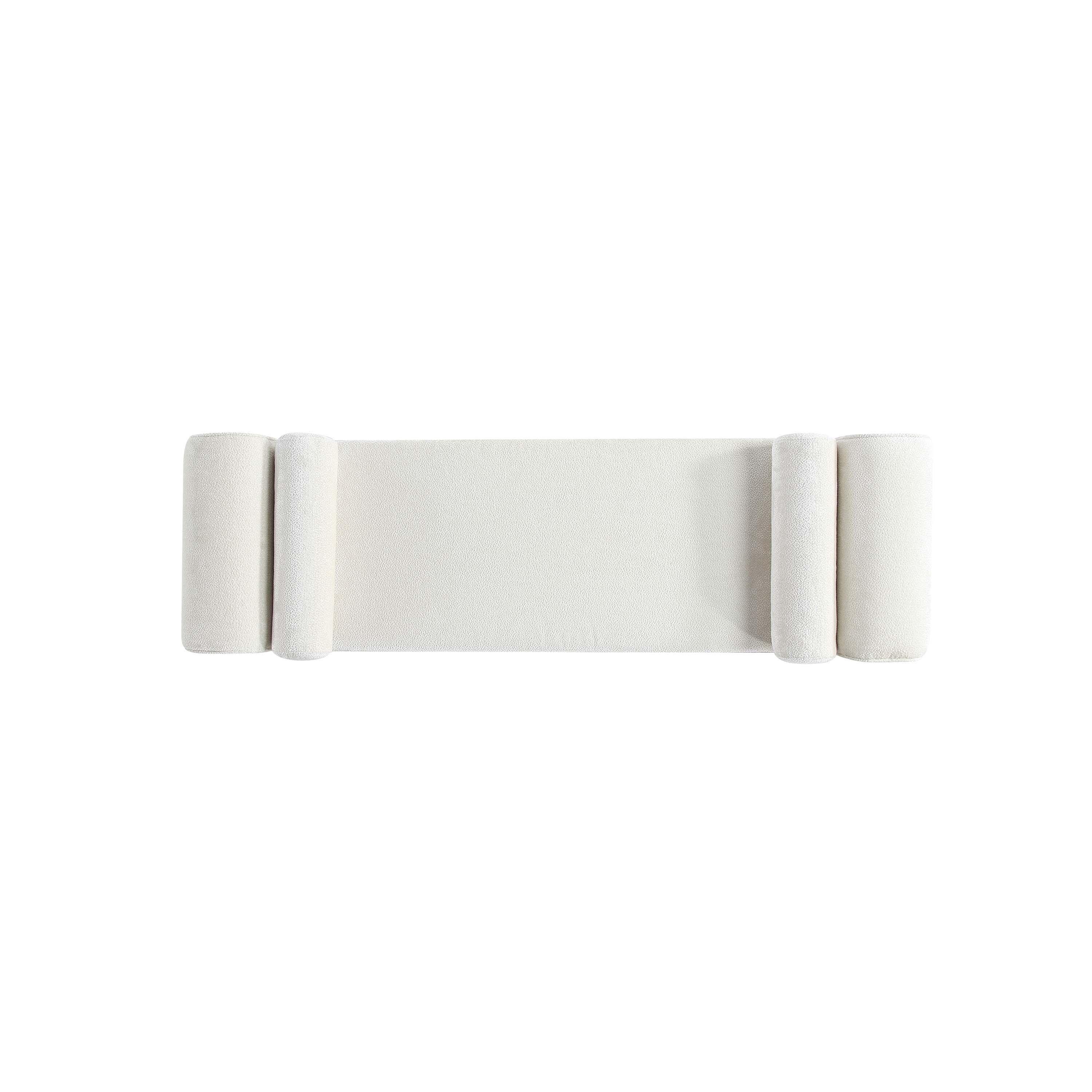 Manhattan Comfort Concord Bench, Ivory, large