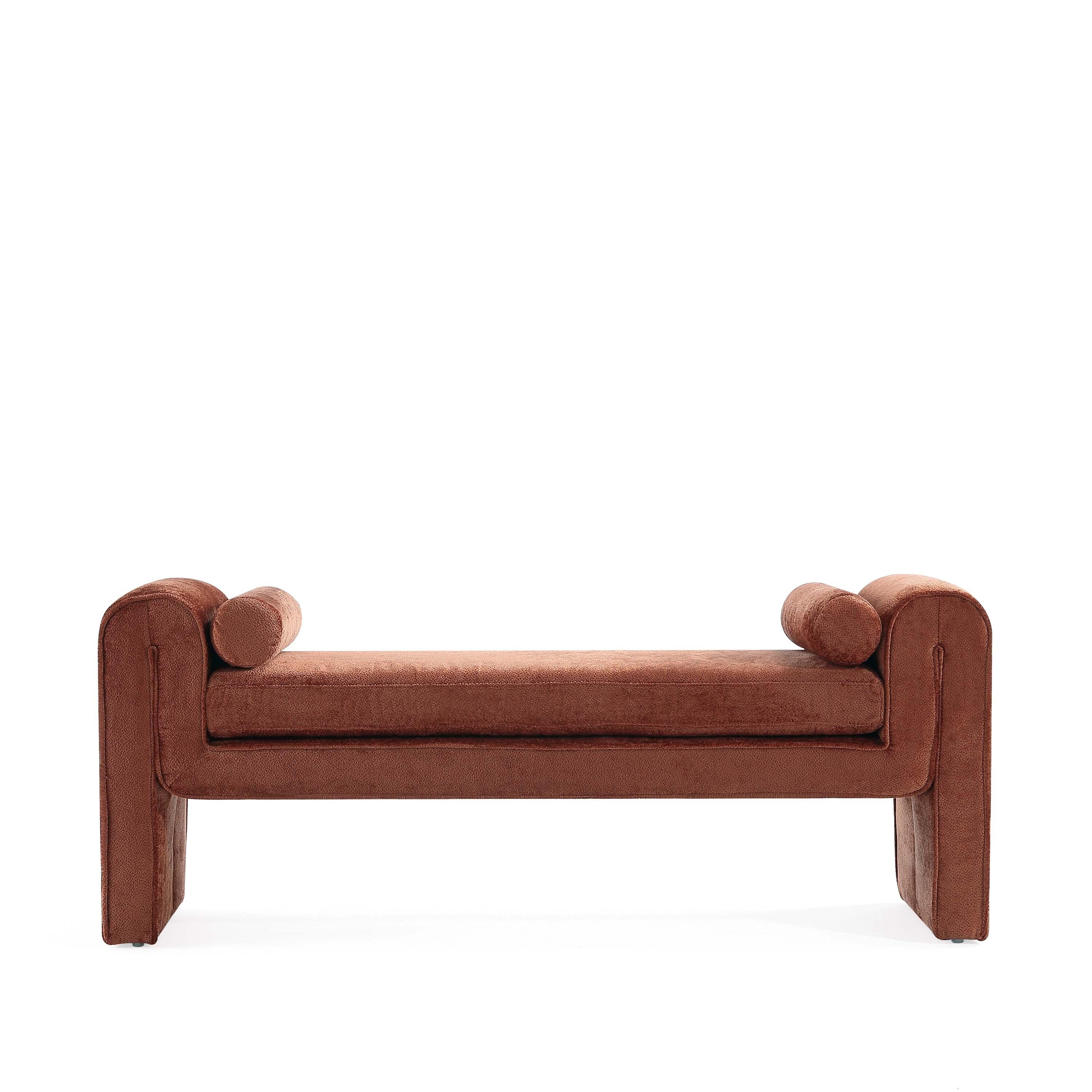 Manhattan Comfort Concord Bench, Terracotta, large