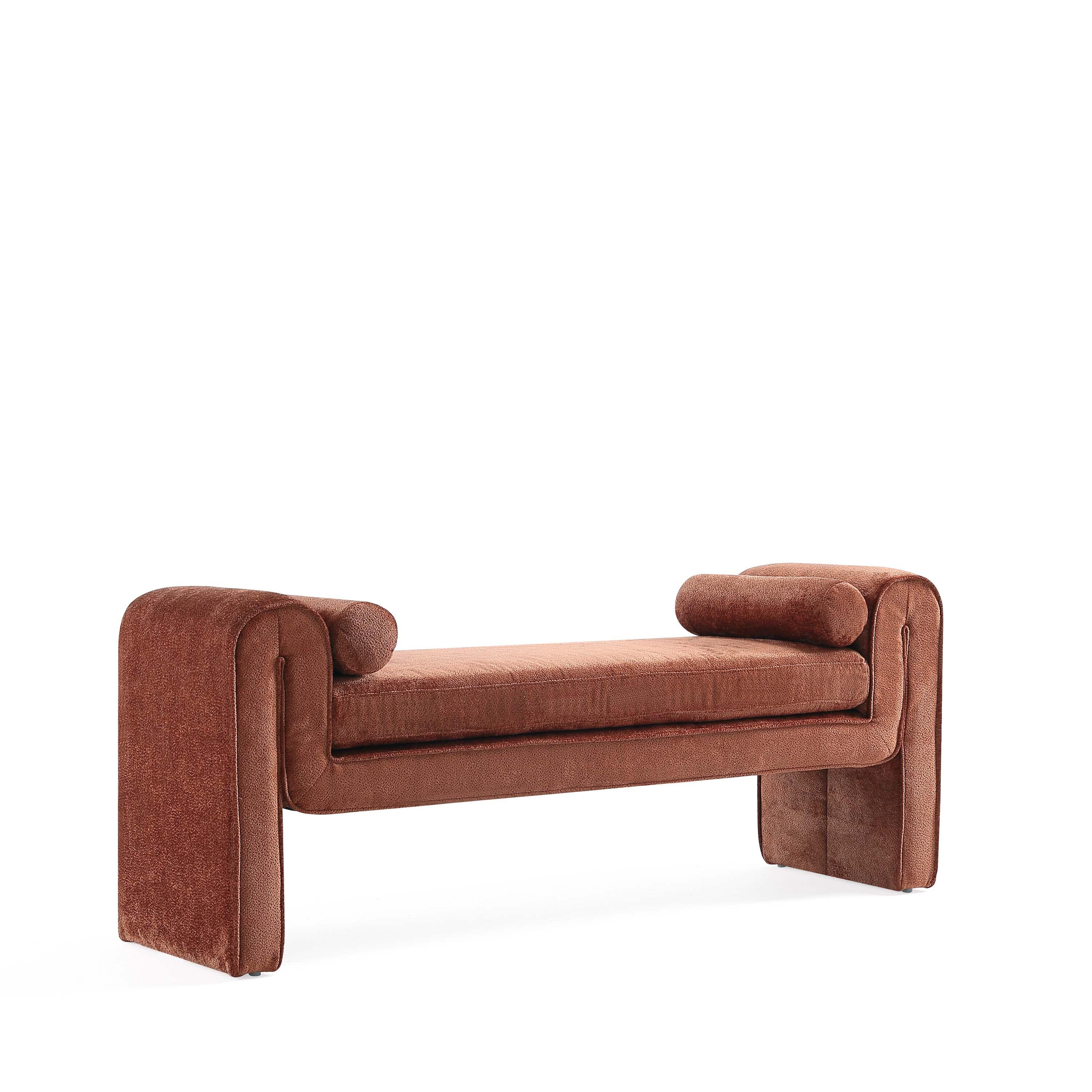 Manhattan Comfort Concord Bench, Terracotta, large