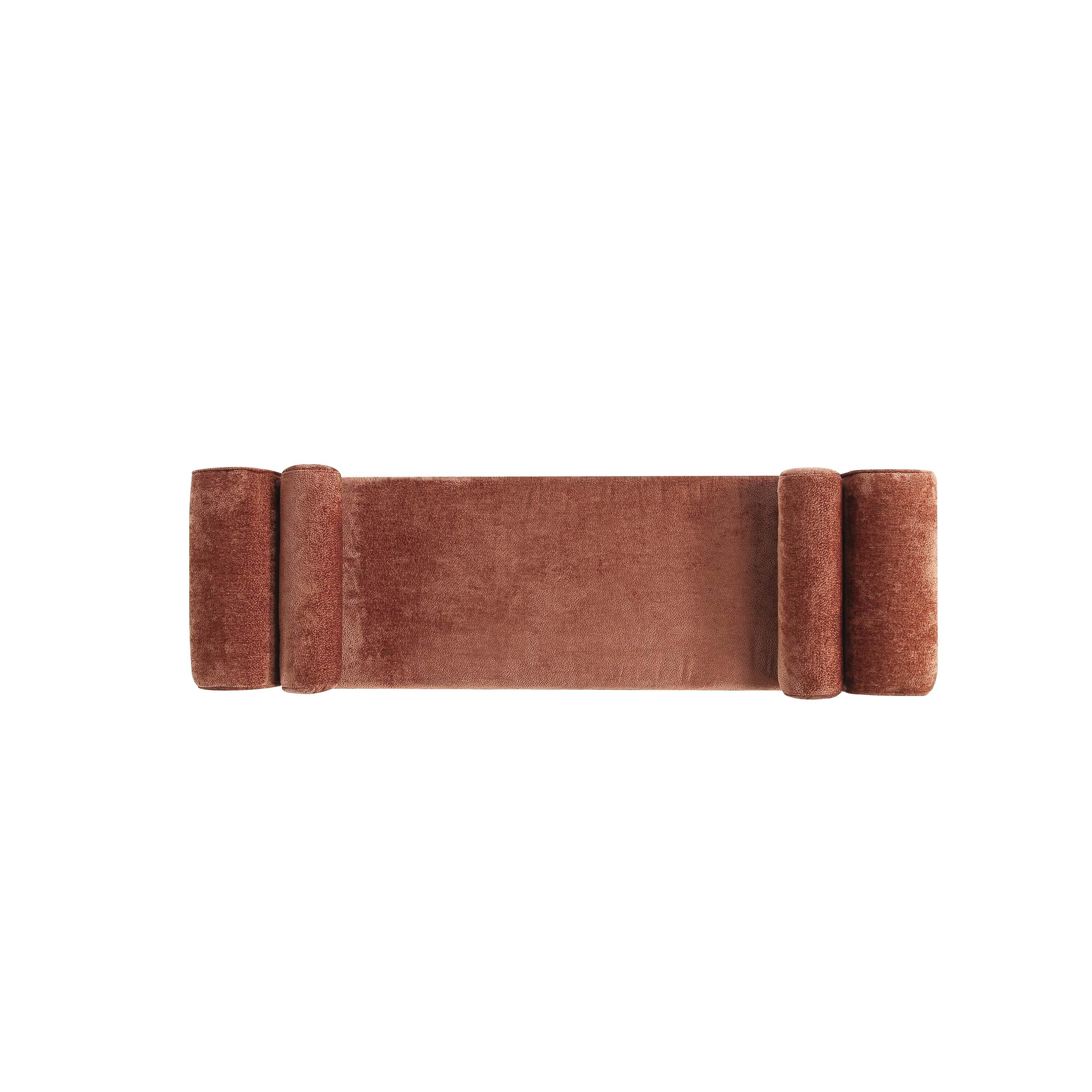 Manhattan Comfort Concord Bench, Terracotta, large