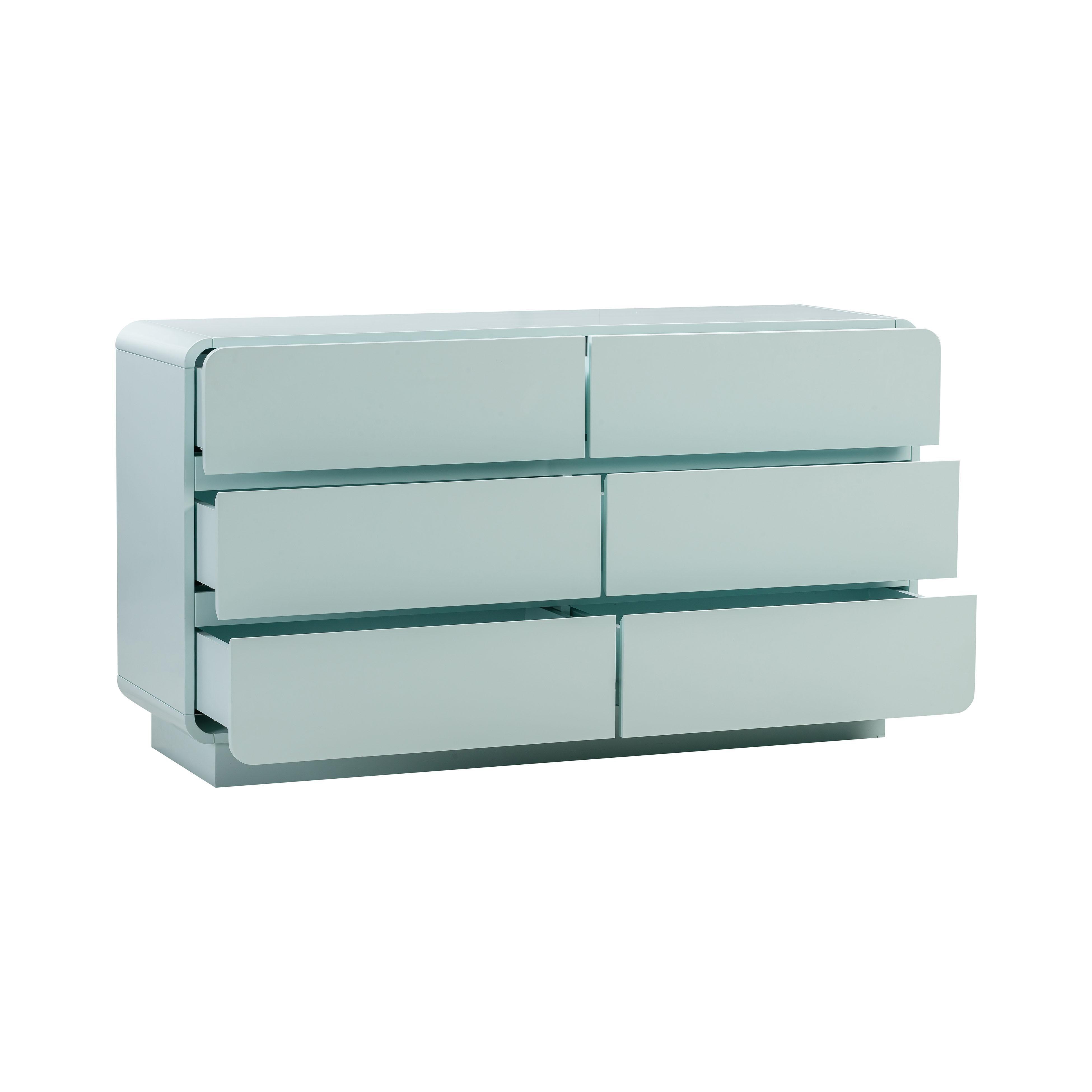 TOV Funriture Sagura 56" 6 Drawer Dresser, Blue, large