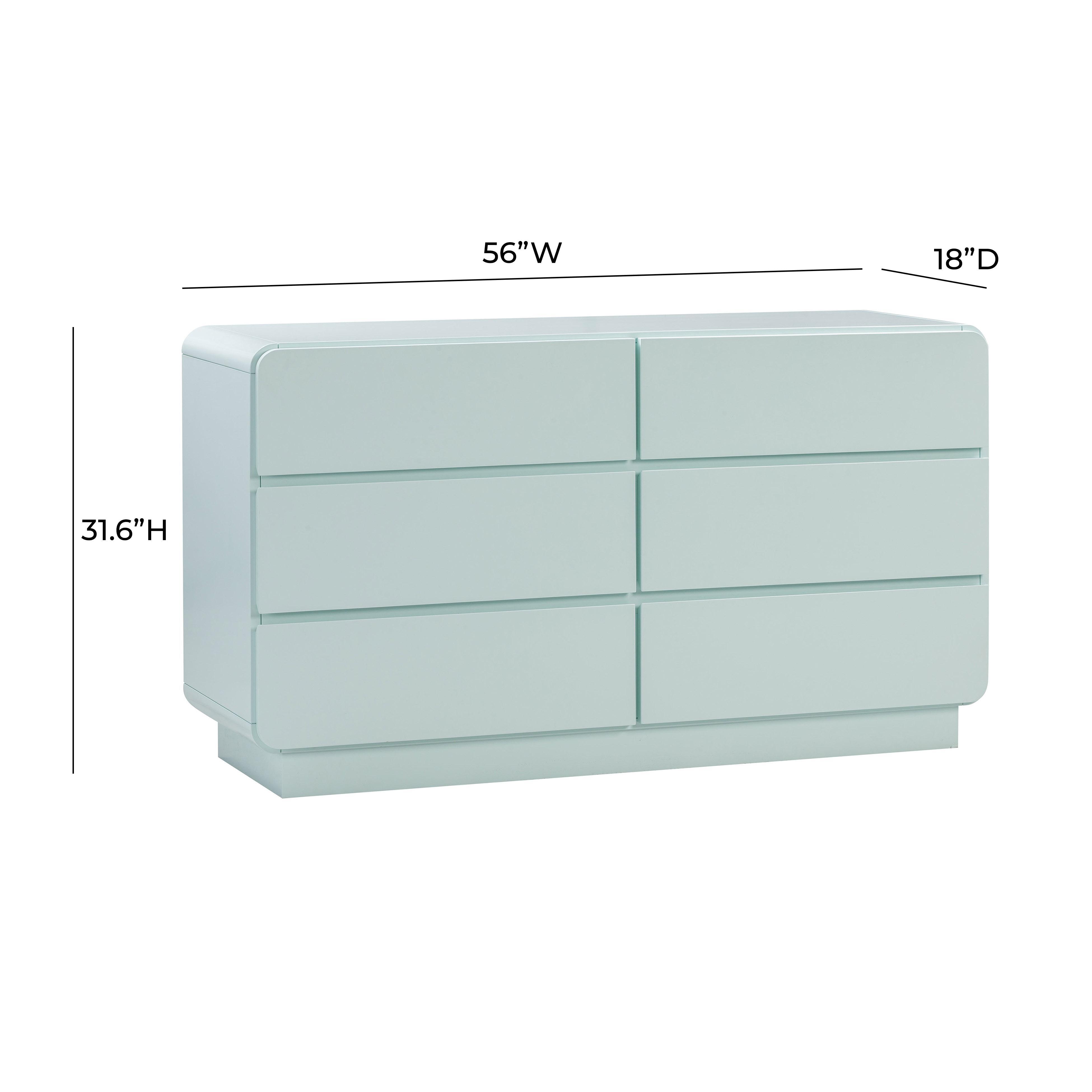 TOV Funriture Sagura 56" 6 Drawer Dresser, Blue, large