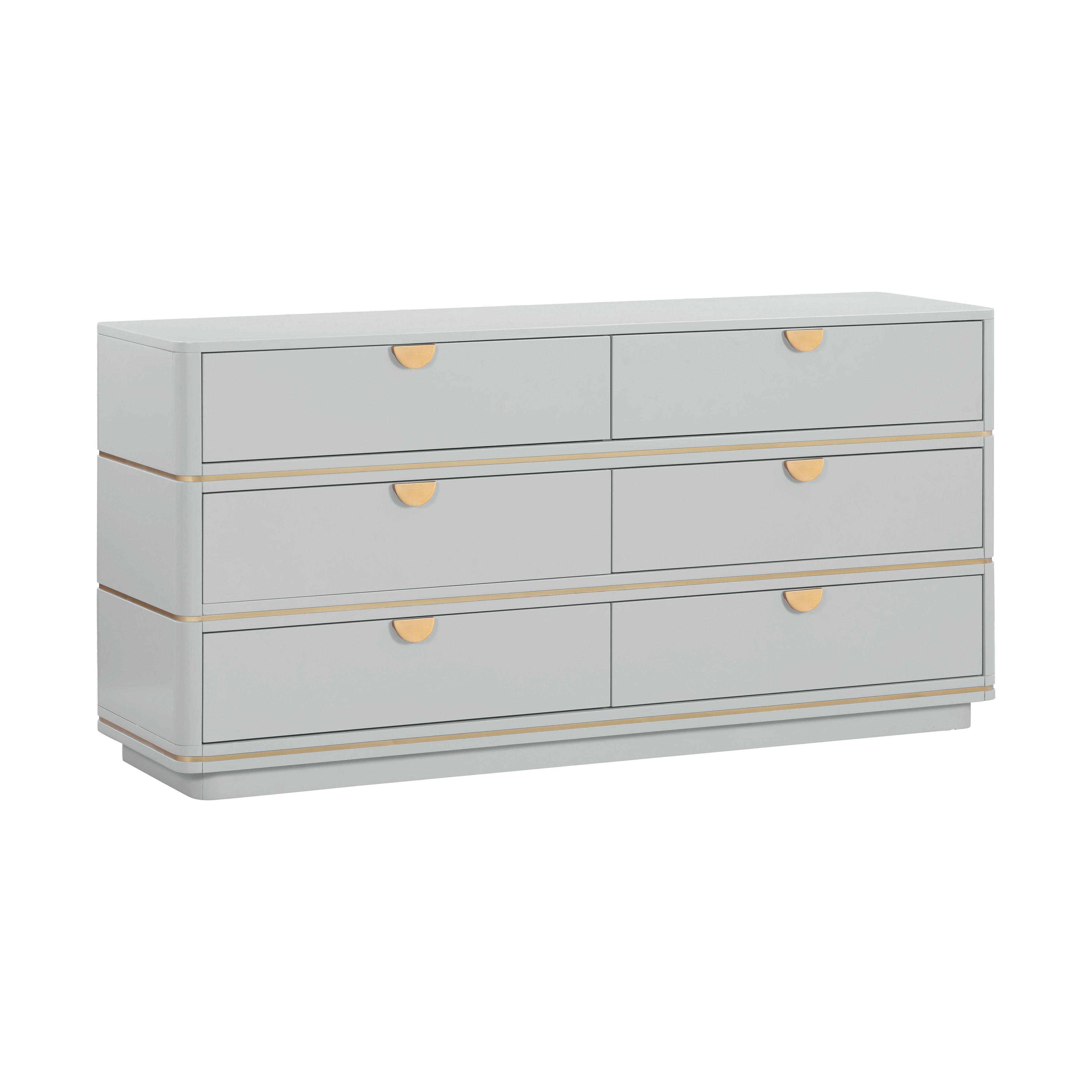 TOV Furniture Julieta 62" 6 Drawer Dresser, Gray, large