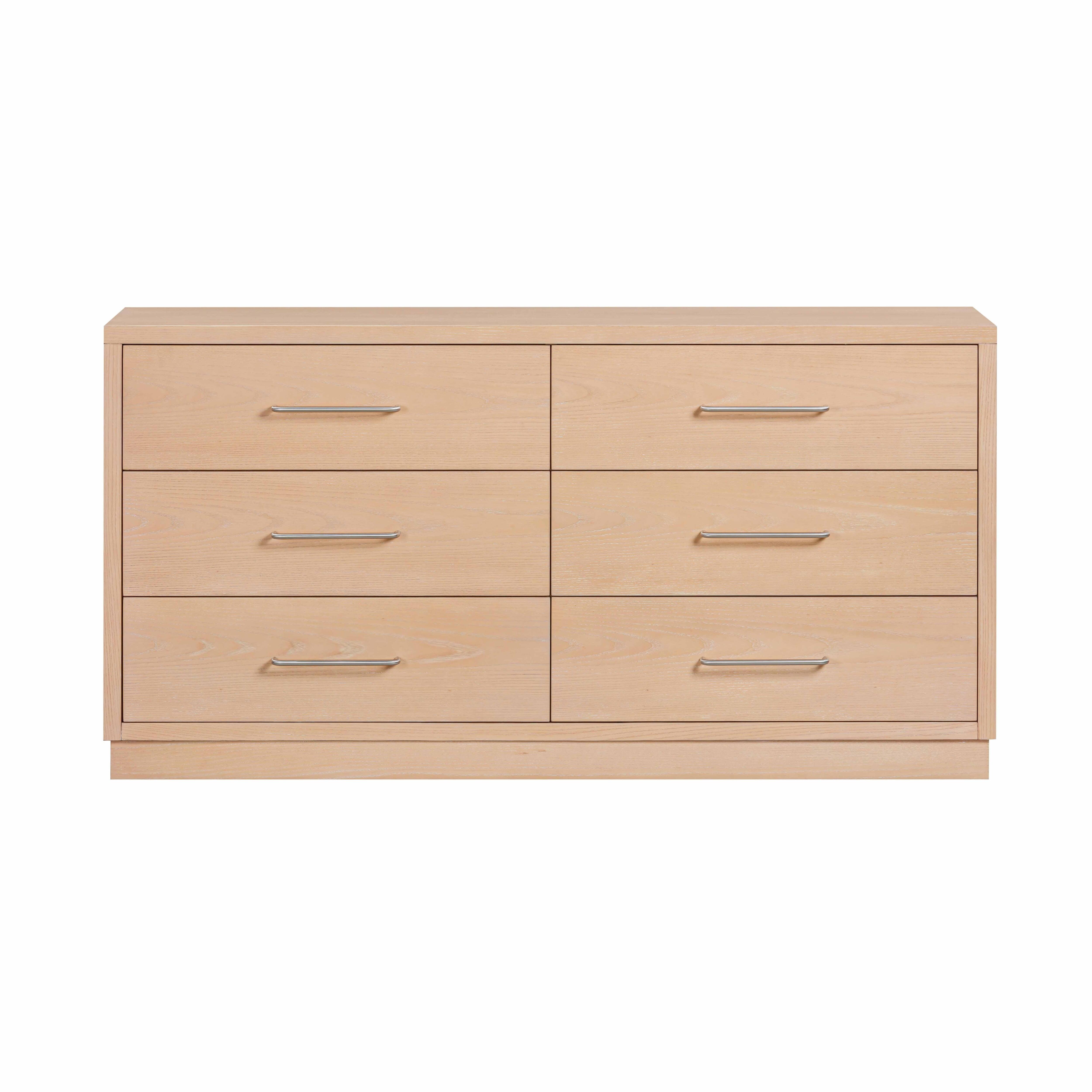 TOV Furniture Marlow 60" 6 Drawer Dresser, Natural, large