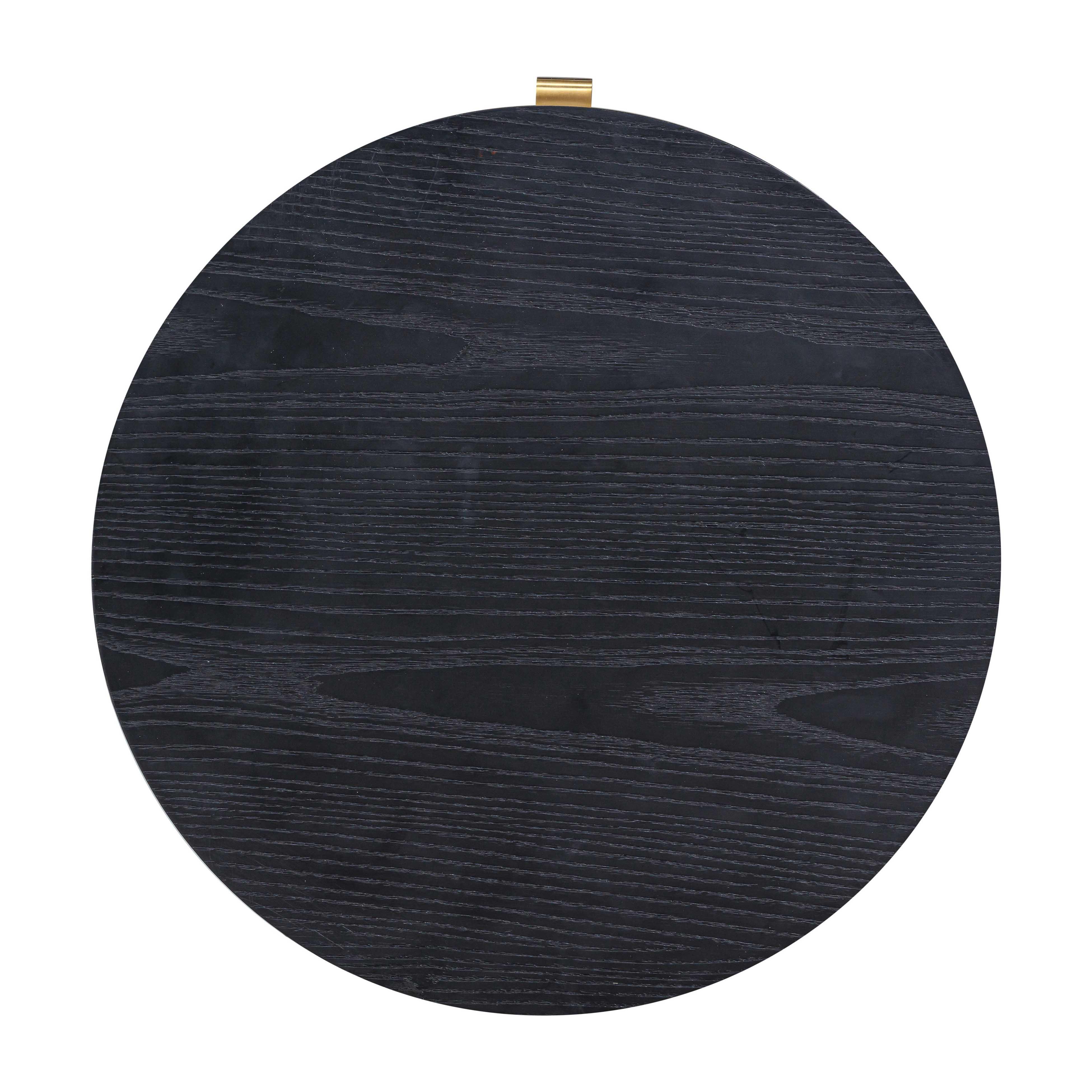 Tov Furniture Marlow 18" Round Nightstand, Black, large