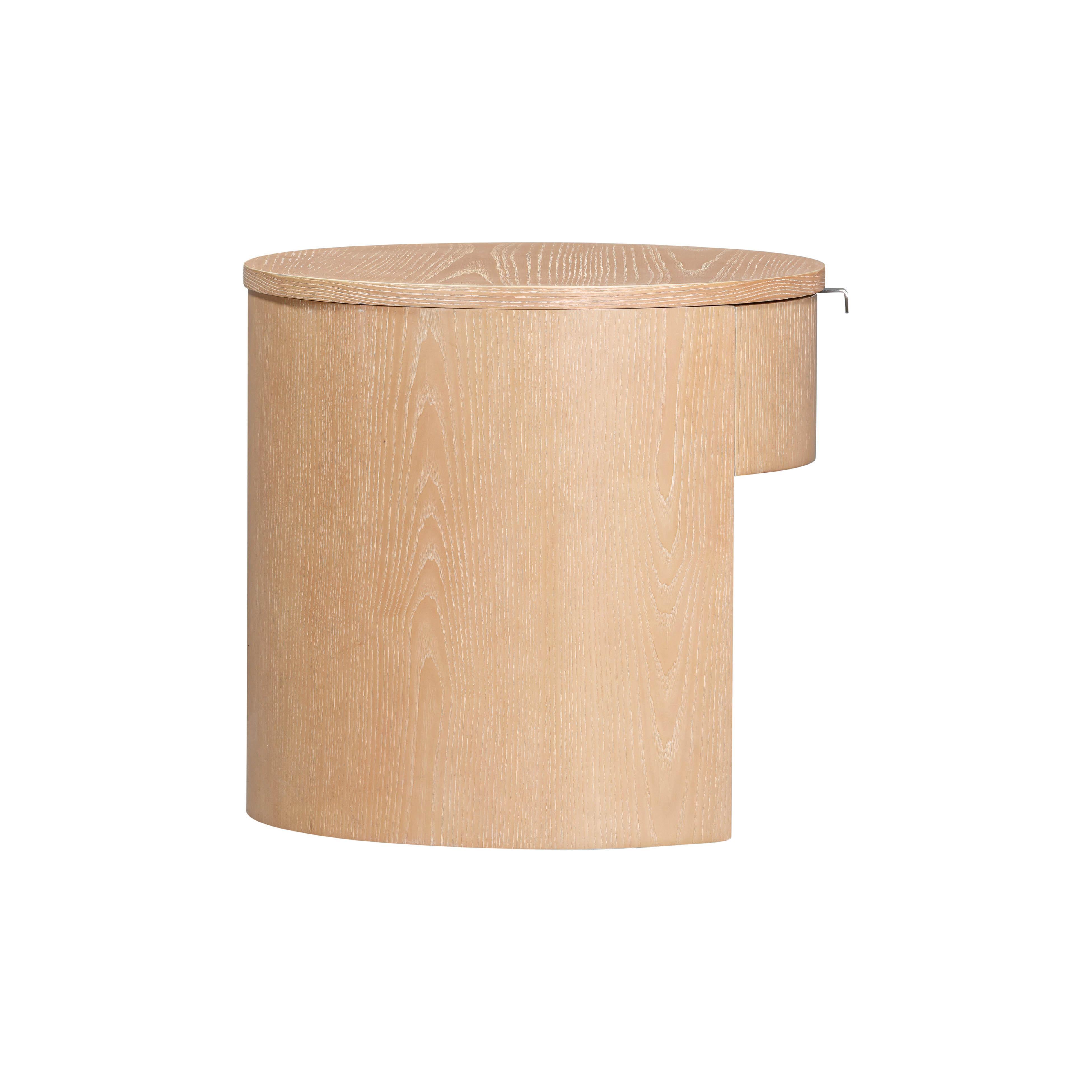 Tov Furniture Marlow 18" Round Nightstand, Natural, large