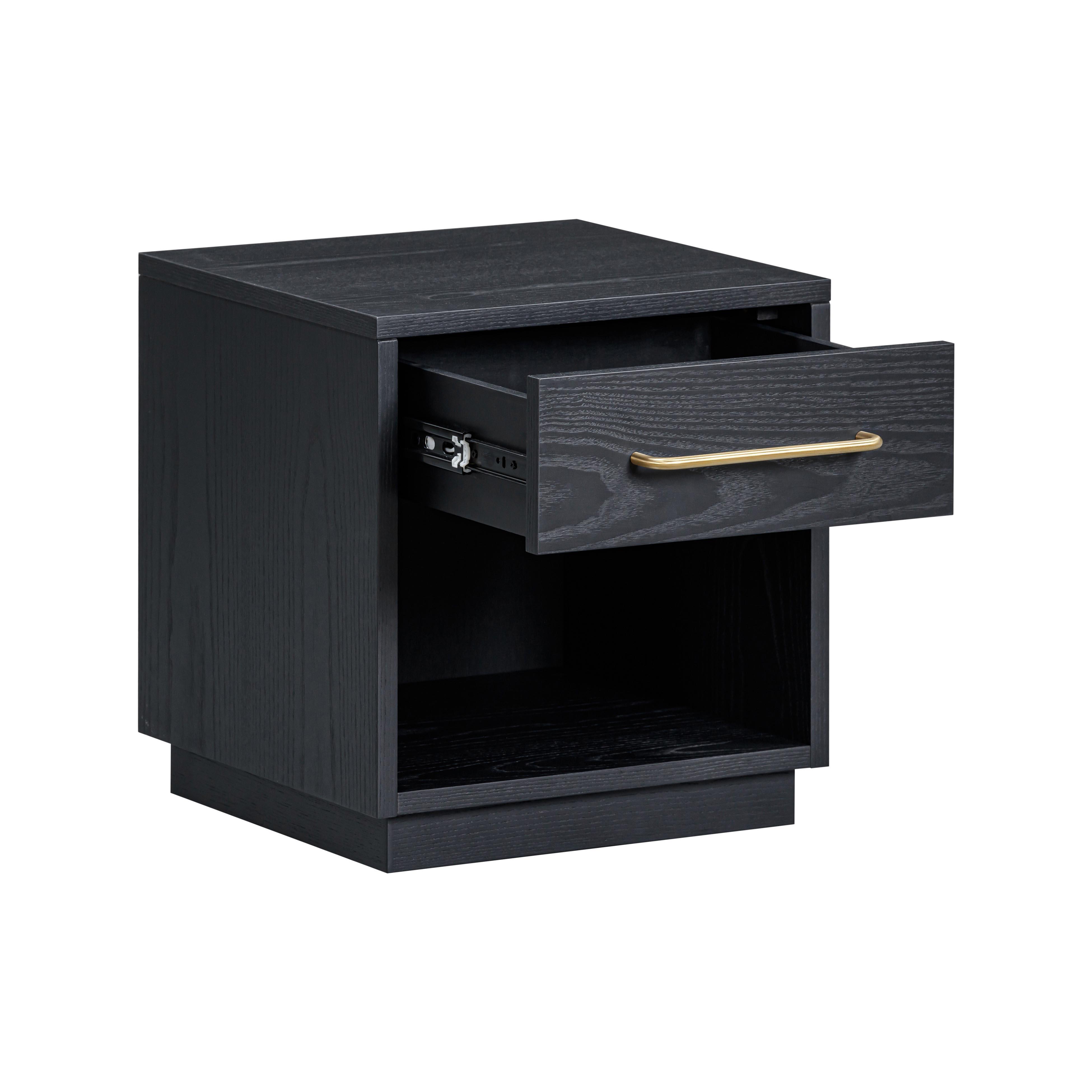 Tov Furniture Marlow 18" Nightstand, Black, large