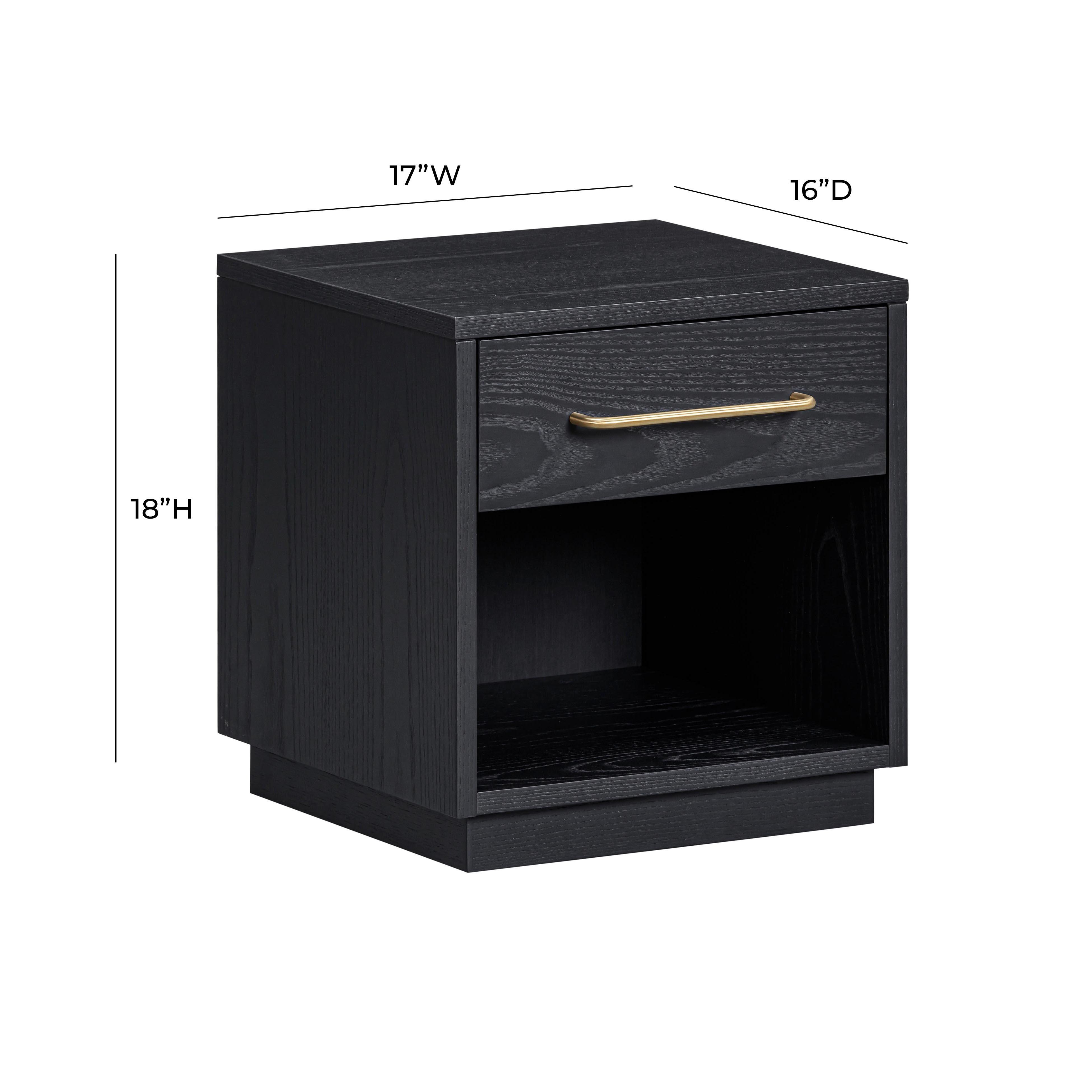 Tov Furniture Marlow 18" Nightstand, Black, large