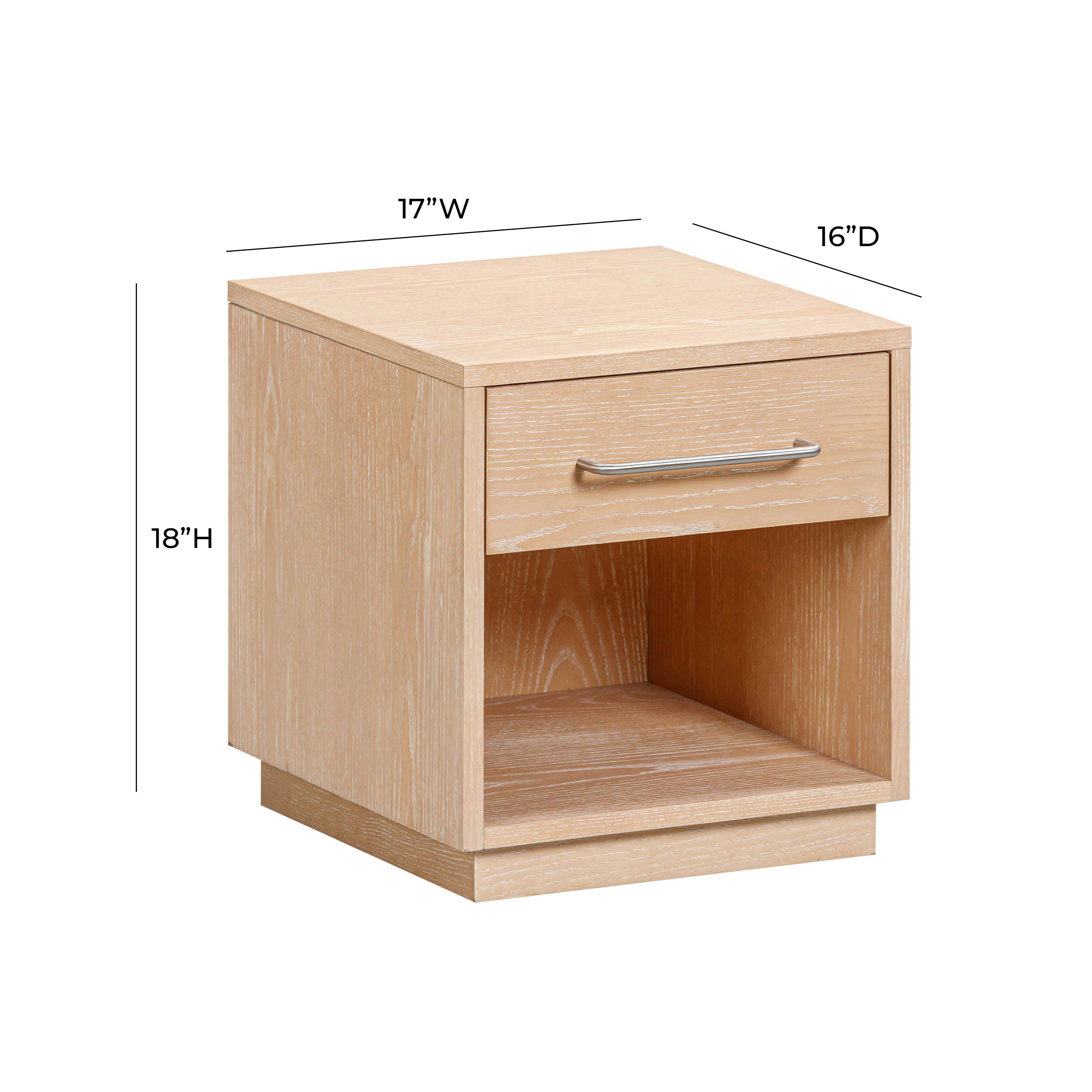 Tov Furniture Marlow 18" Nightstand, Natural, large