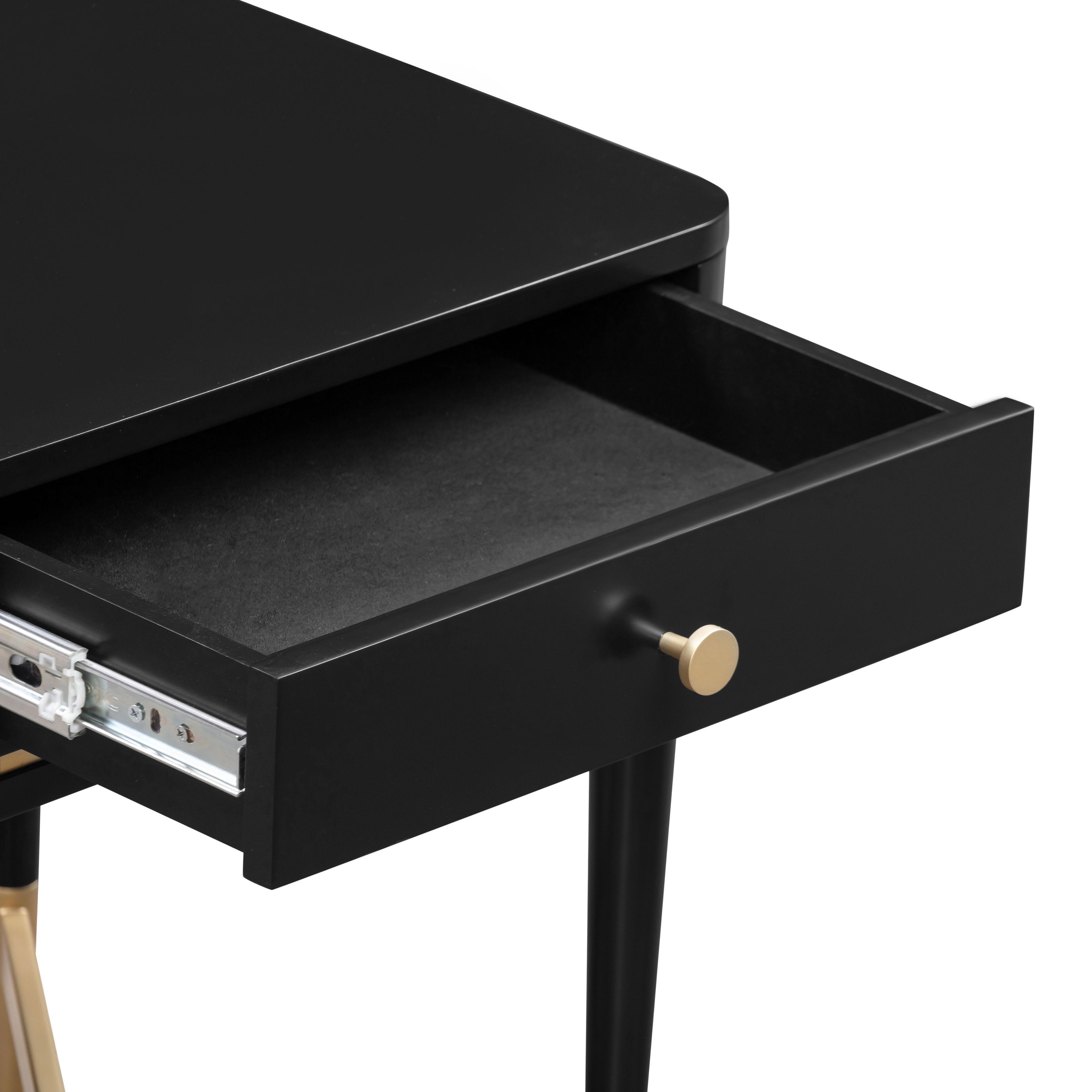 Tov Furniture Julieta 21" Nightstand, Black, large