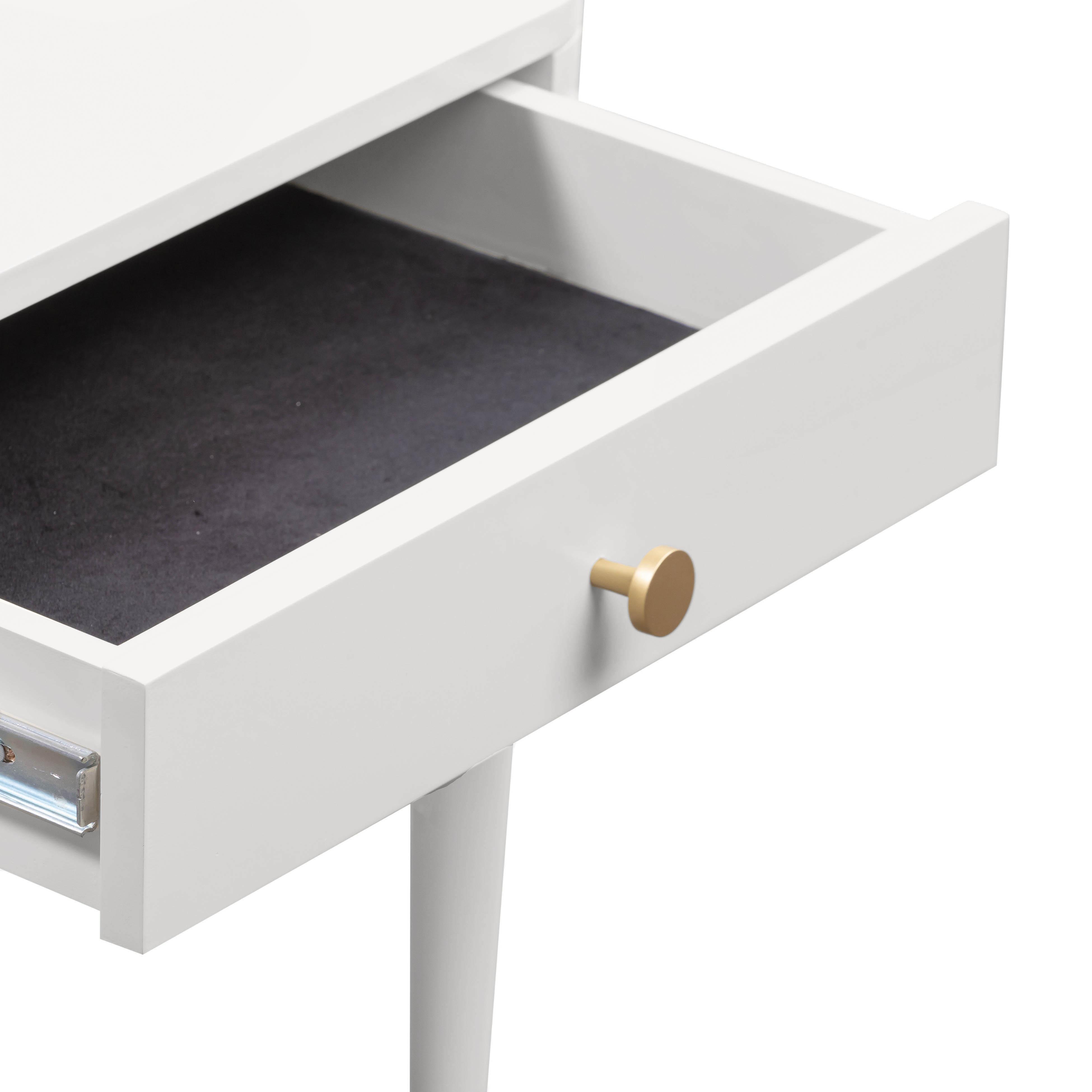 Tov Furniture Julieta 21" Nightstand, Cream, large