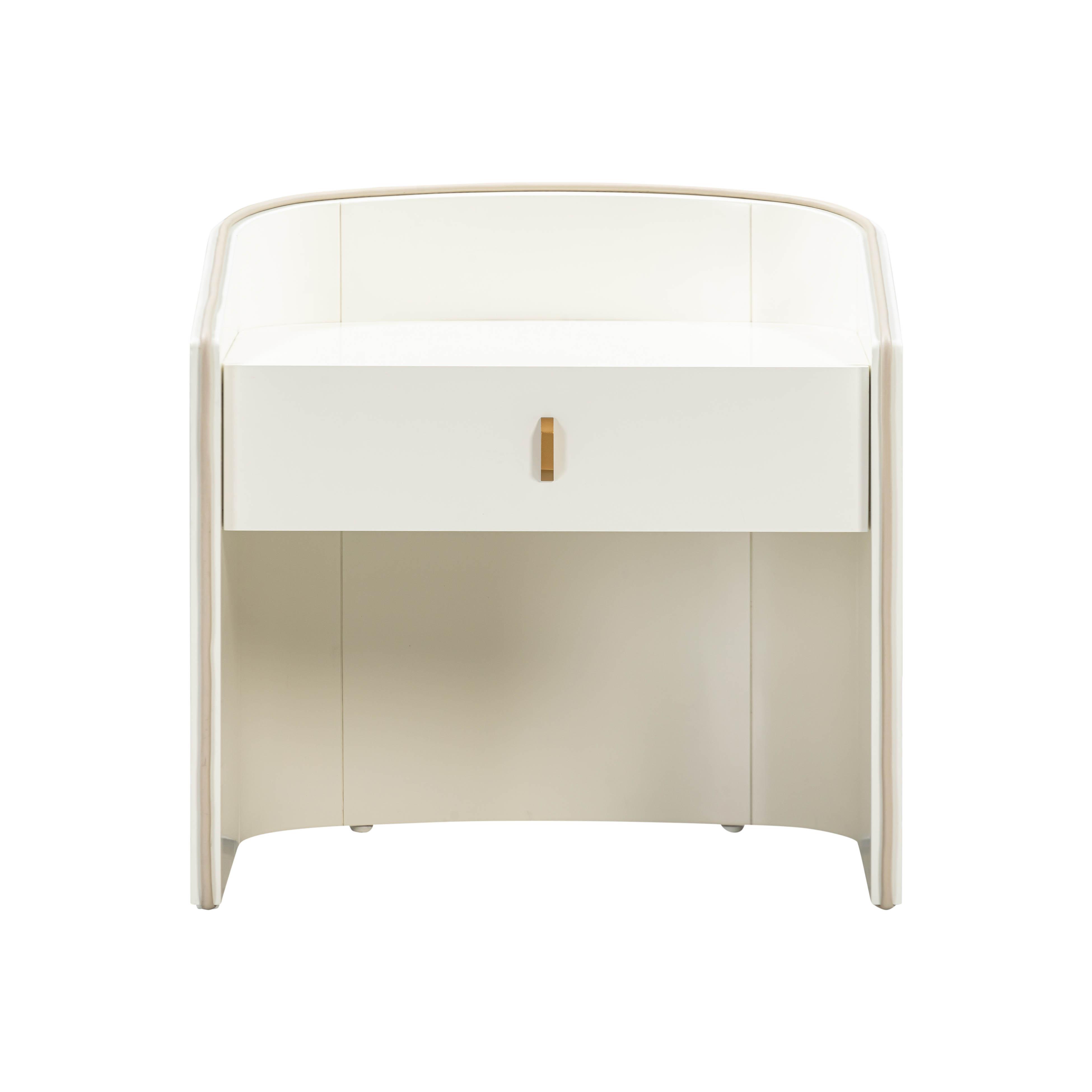 Tov Funriture Collins 22" Nightstand, Cream, large