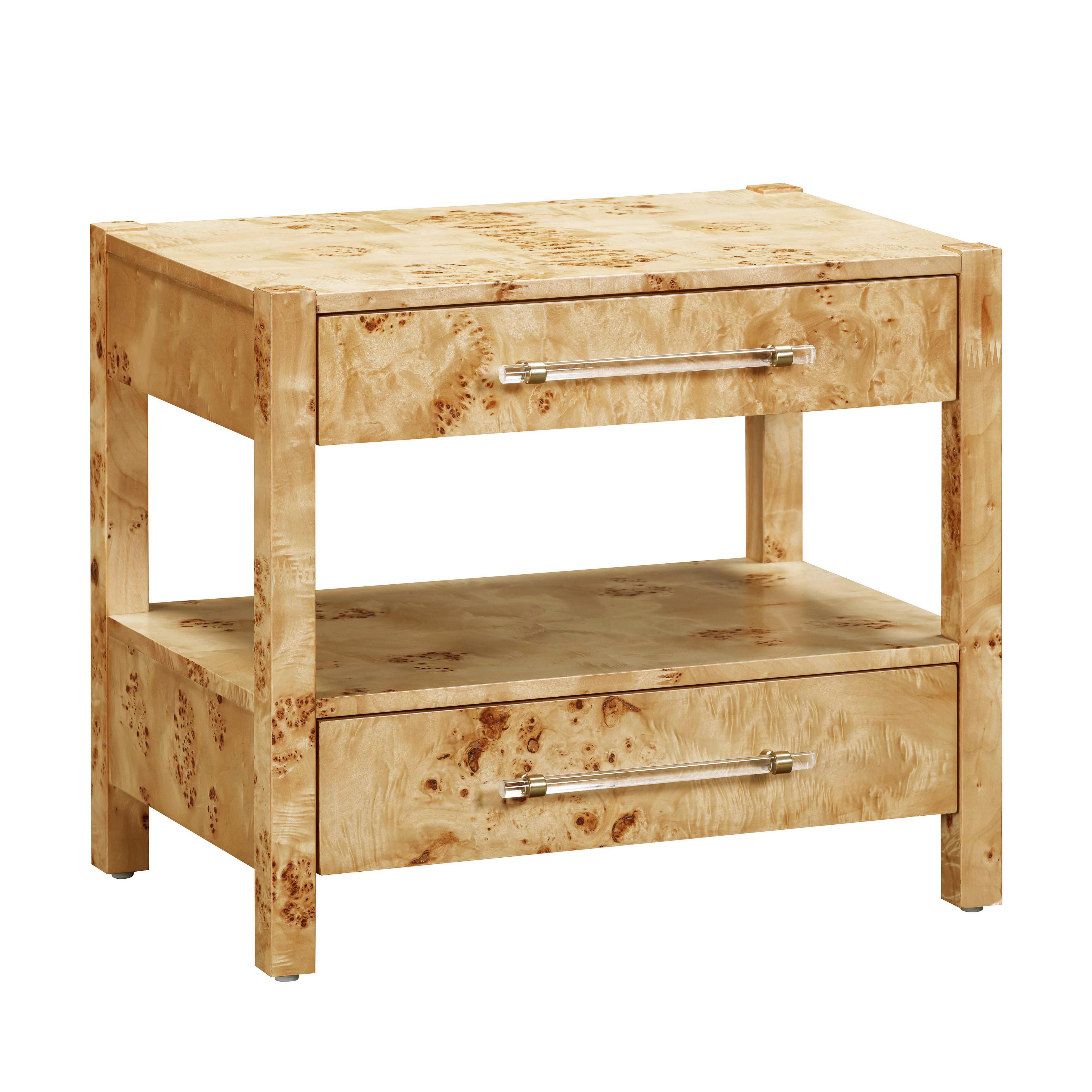Tov Funriture Brandyss 22" Nightstand, Natural, large