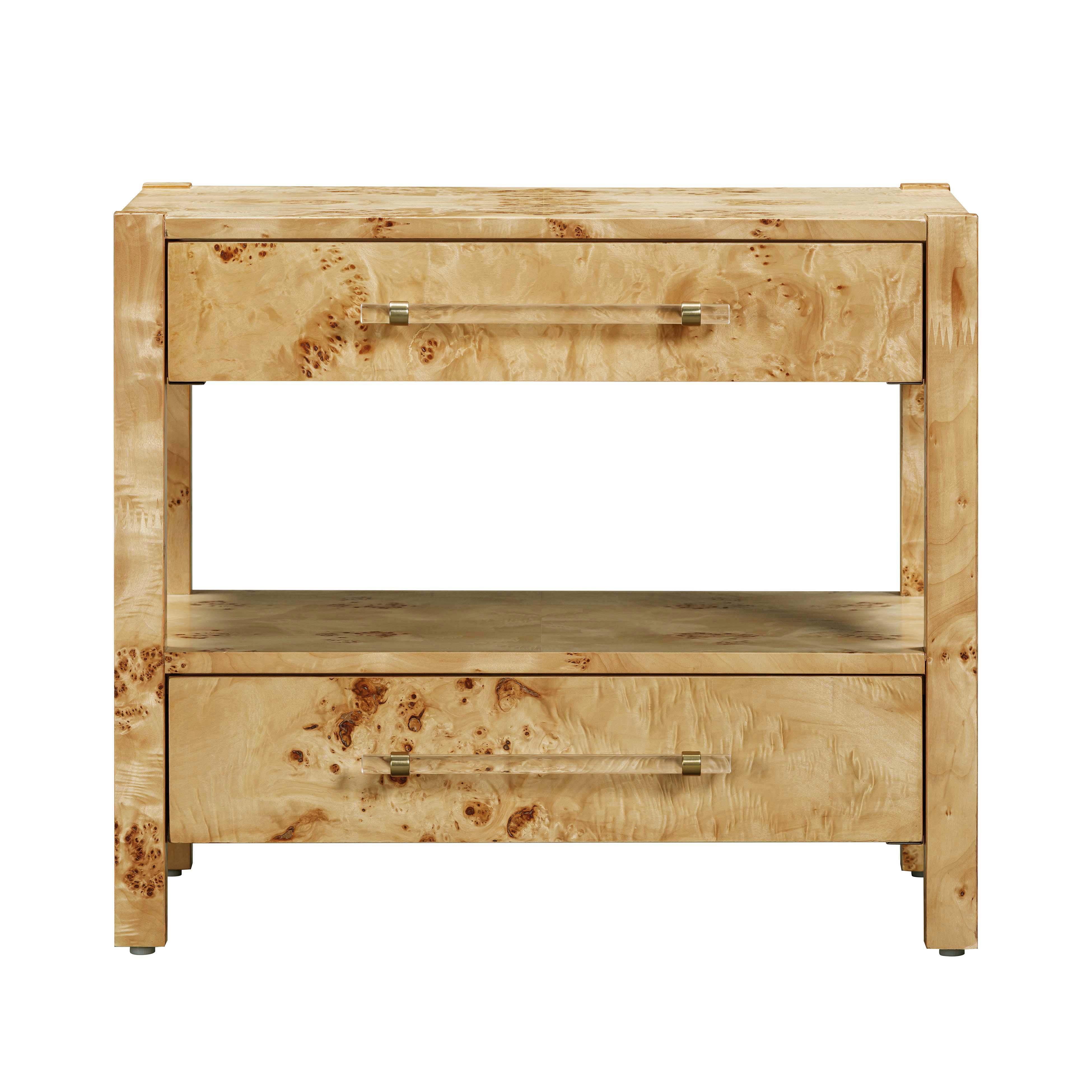 Tov Funriture Brandyss 22" Nightstand, Natural, large