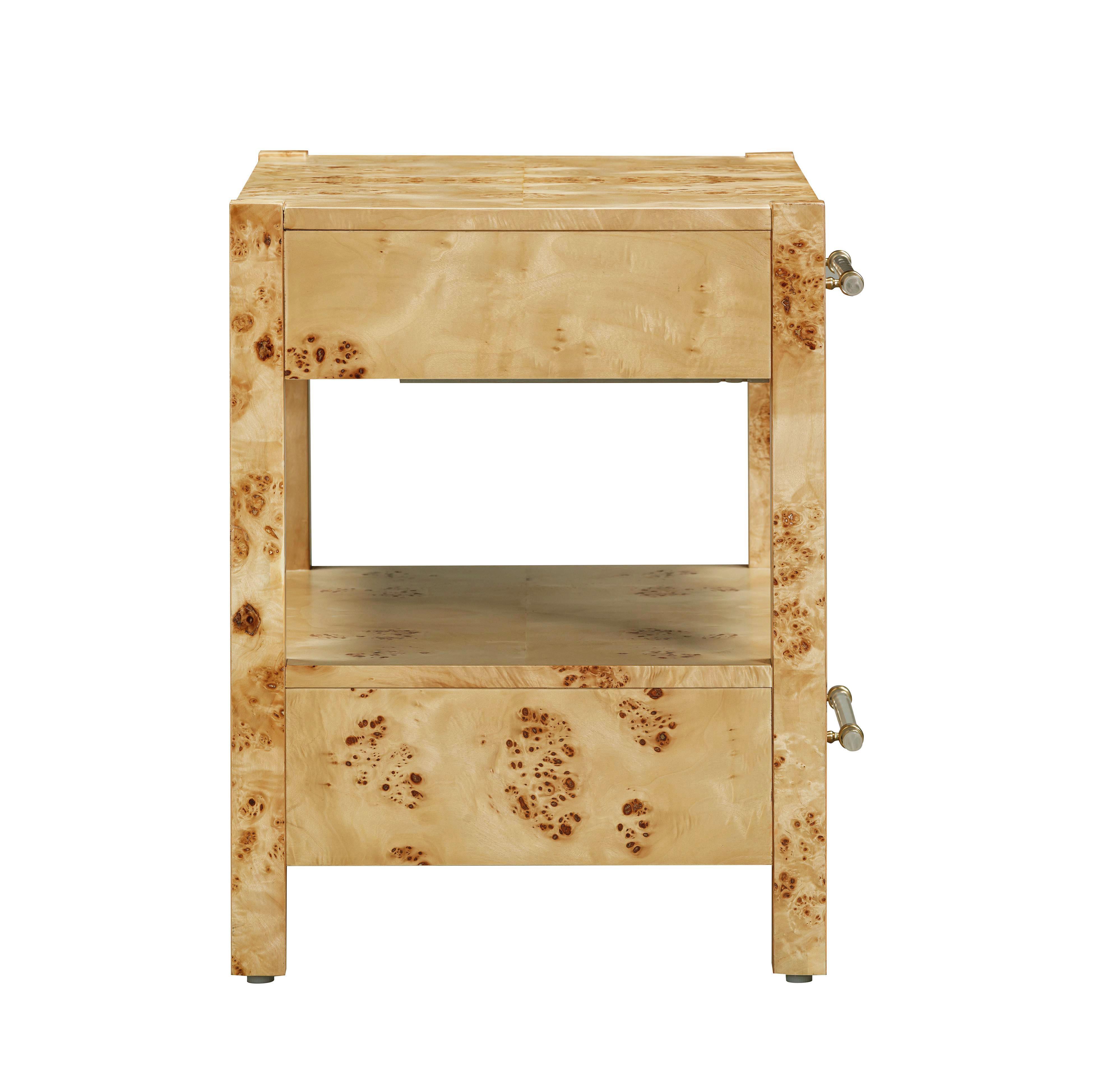 Tov Funriture Brandyss 22" Nightstand, Natural, large