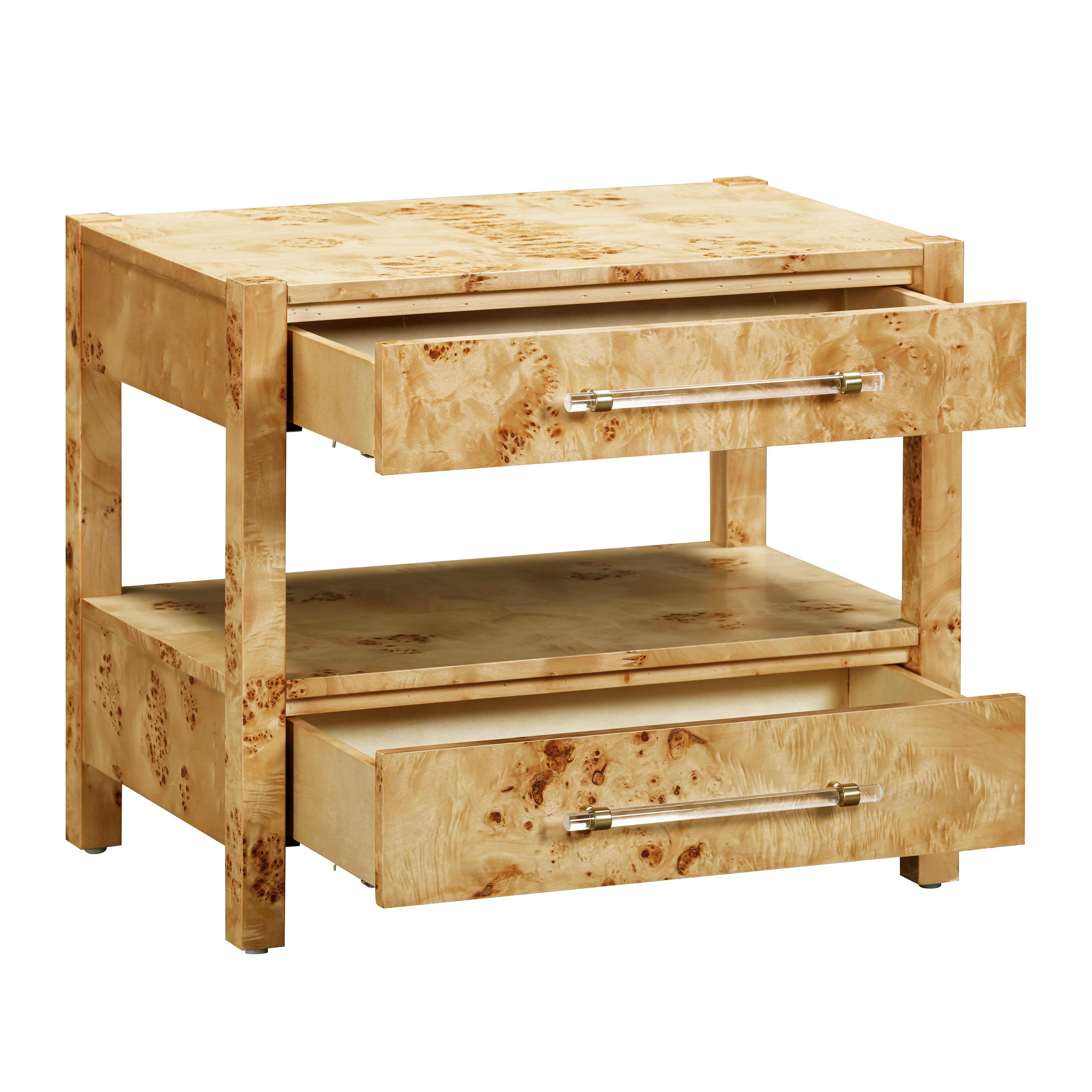 Tov Funriture Brandyss 22" Nightstand, Natural, large