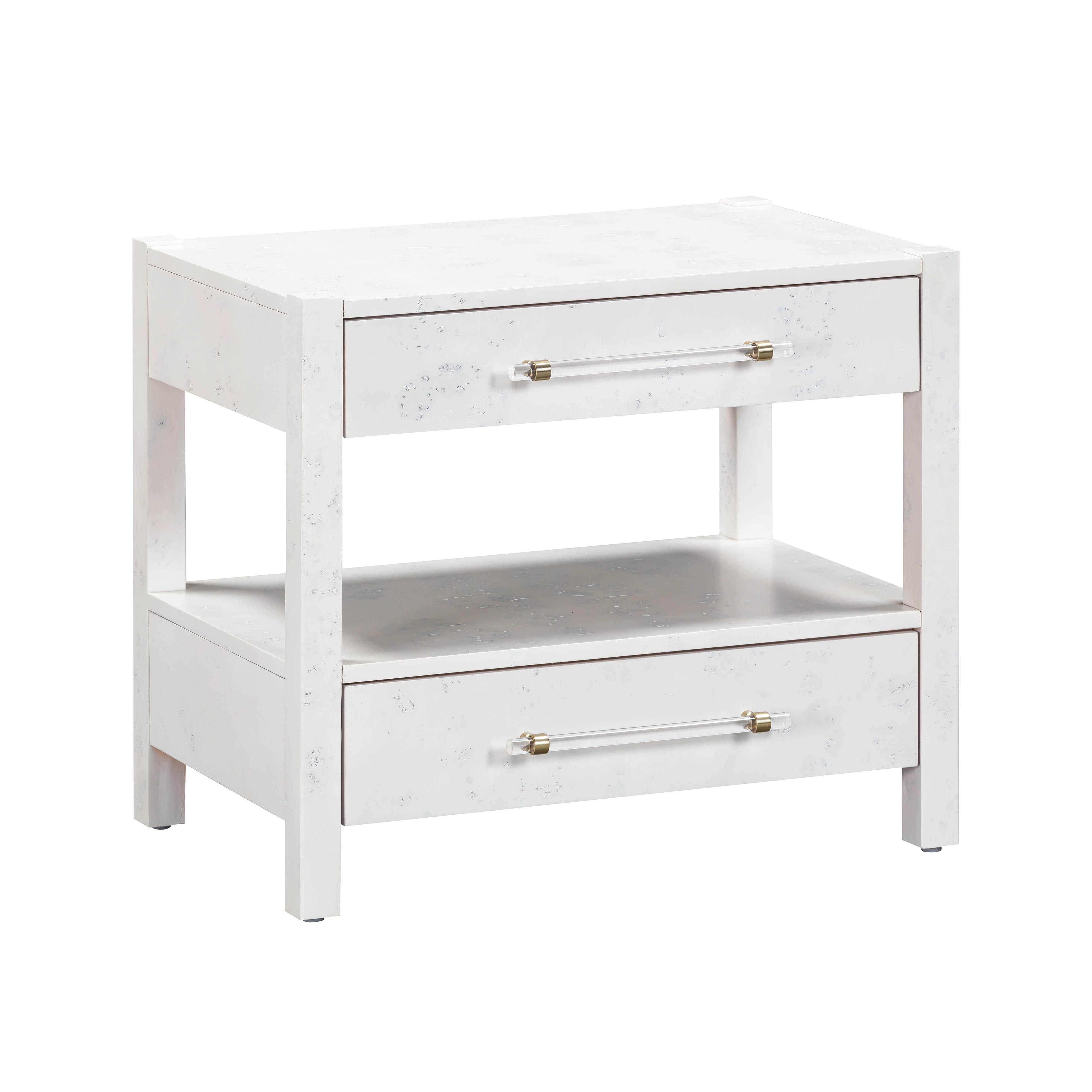 Tov Funriture Brandyss 22" Nightstand, White, large