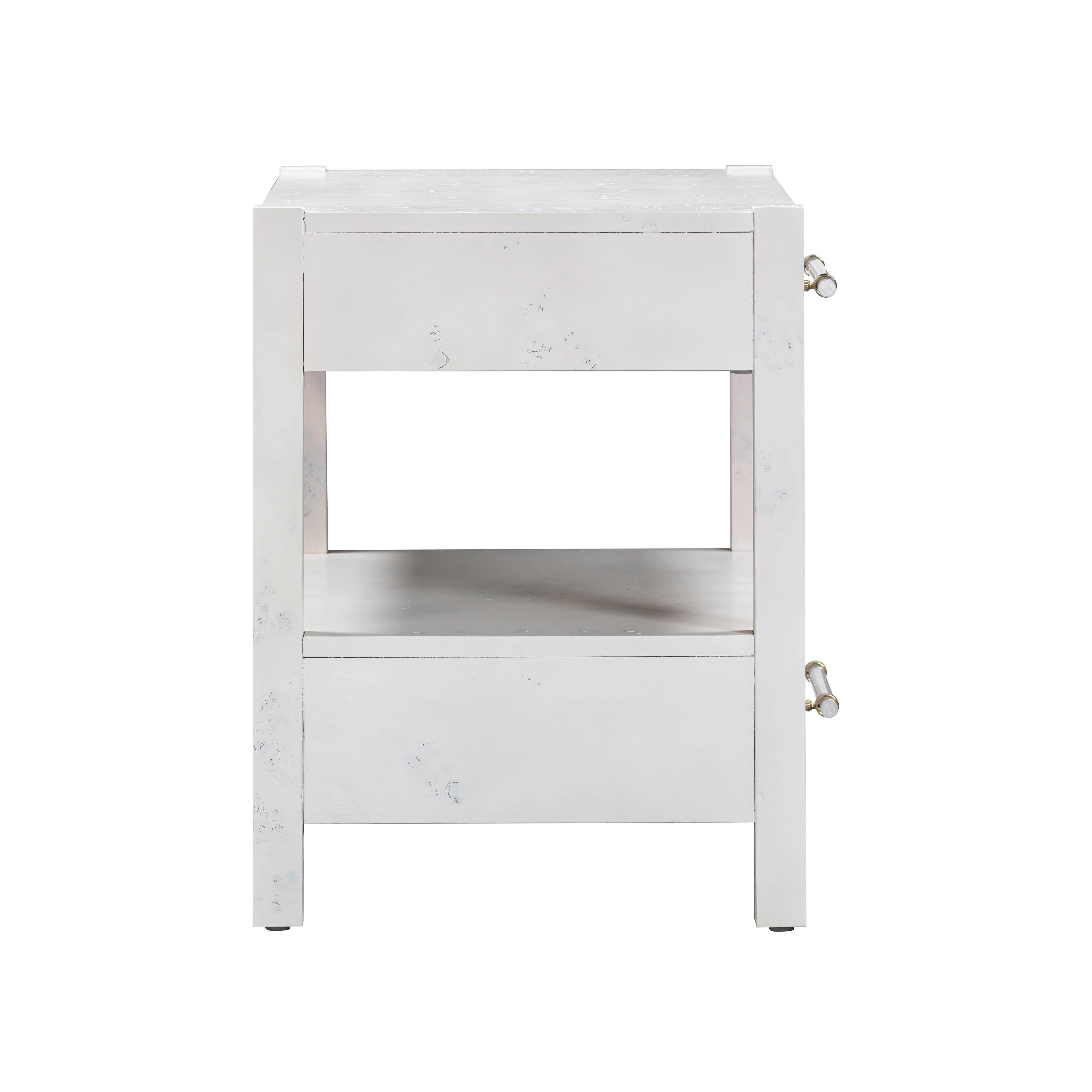 Tov Funriture Brandyss 22" Nightstand, White, large