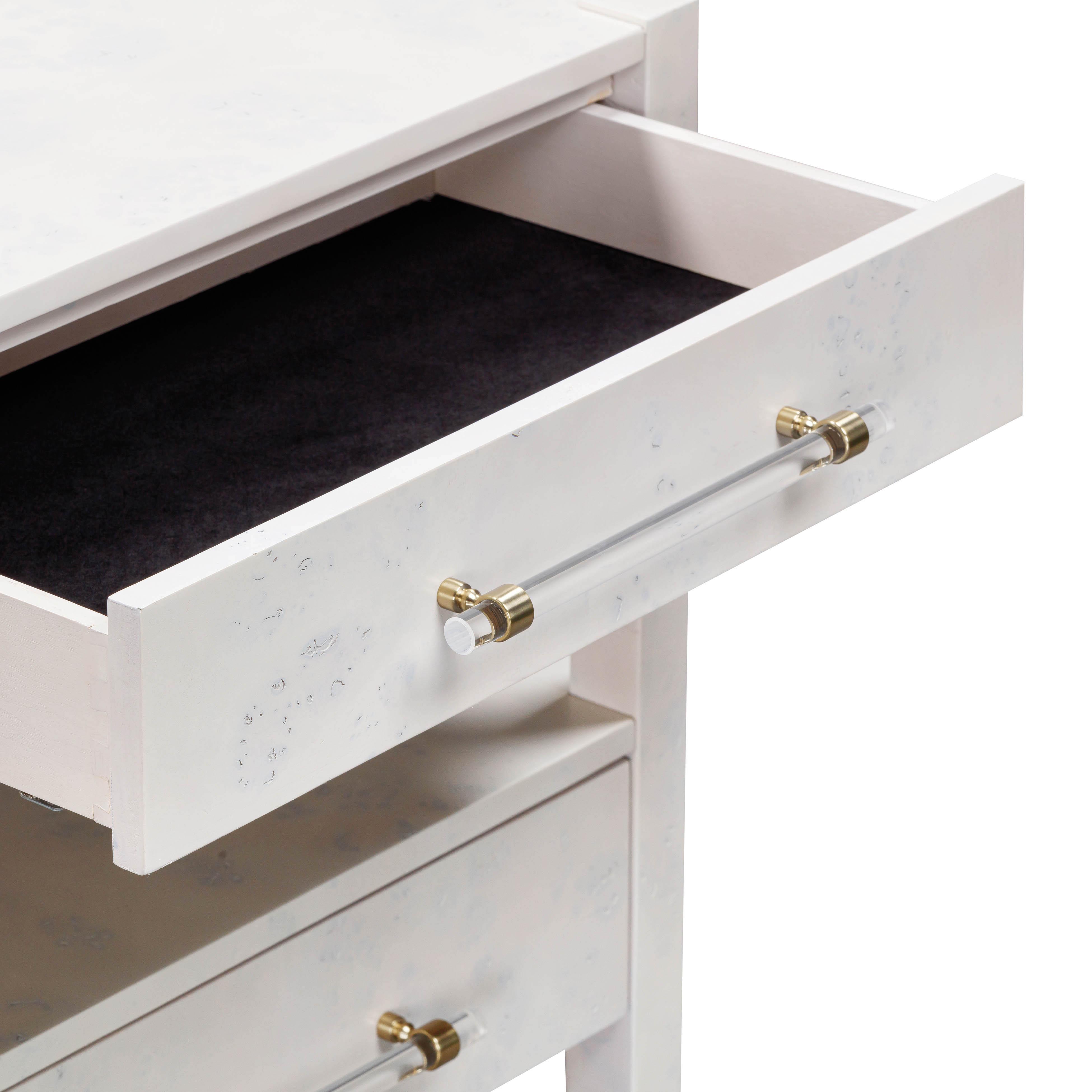 Tov Funriture Brandyss 22" Nightstand, White, large