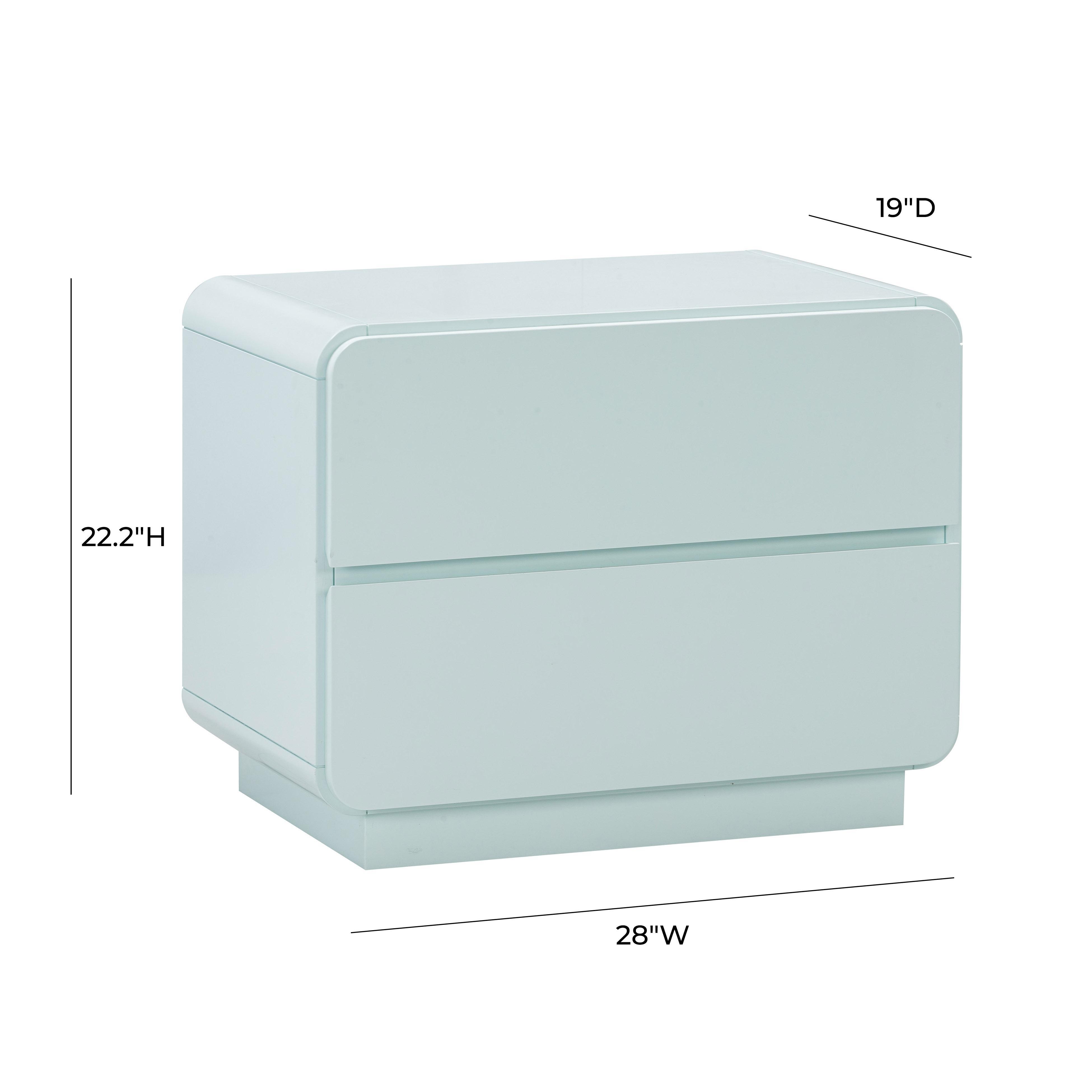 Tov Funriture Sagura 22" Nightstand, Blue, large